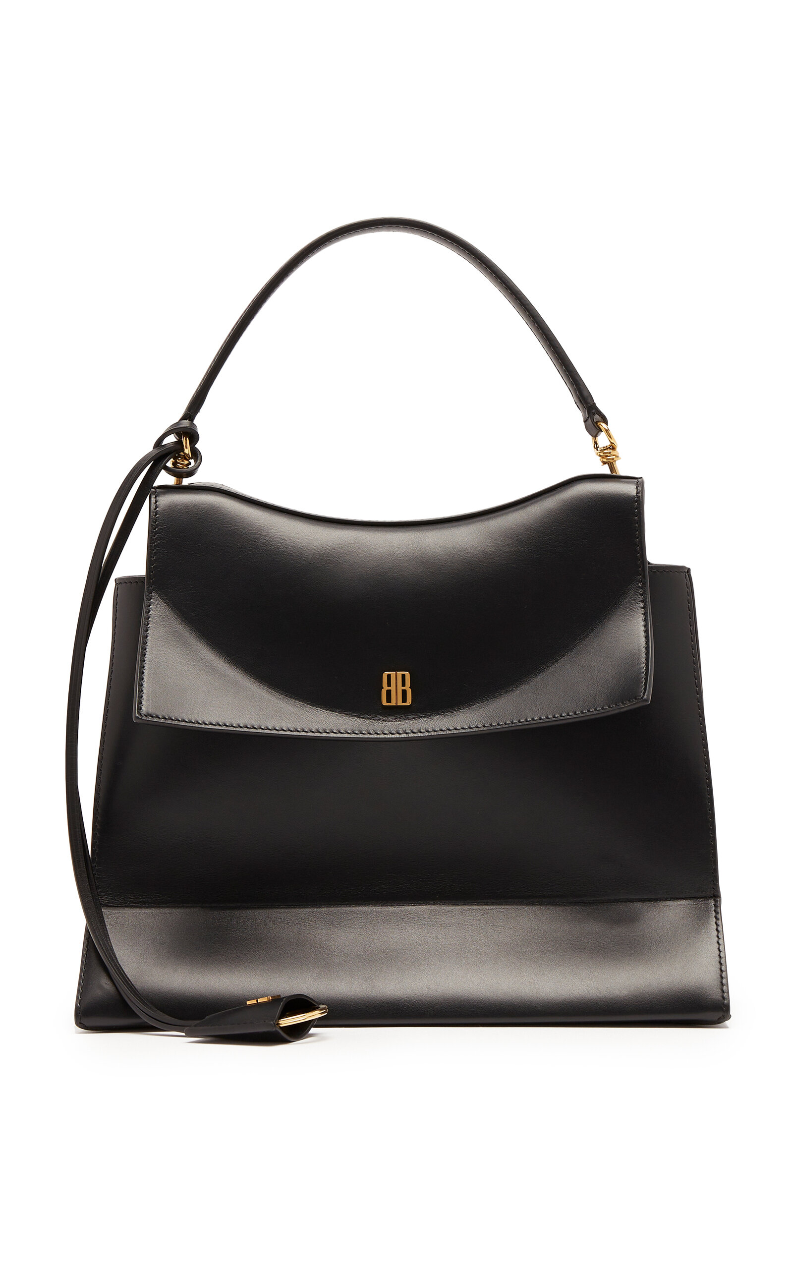 Balenciaga Nano Medium Leather Top Handle Bag - Black - OS