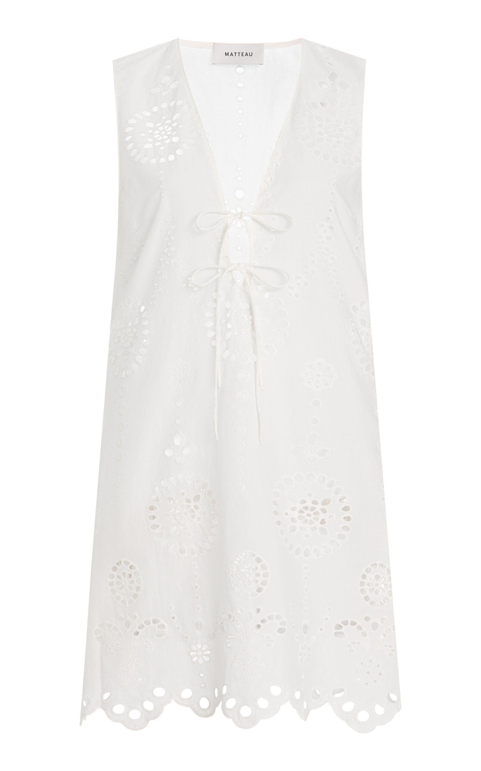 Matteau Cotton Broderie Anglaise Mini Dress - Moda Operandi