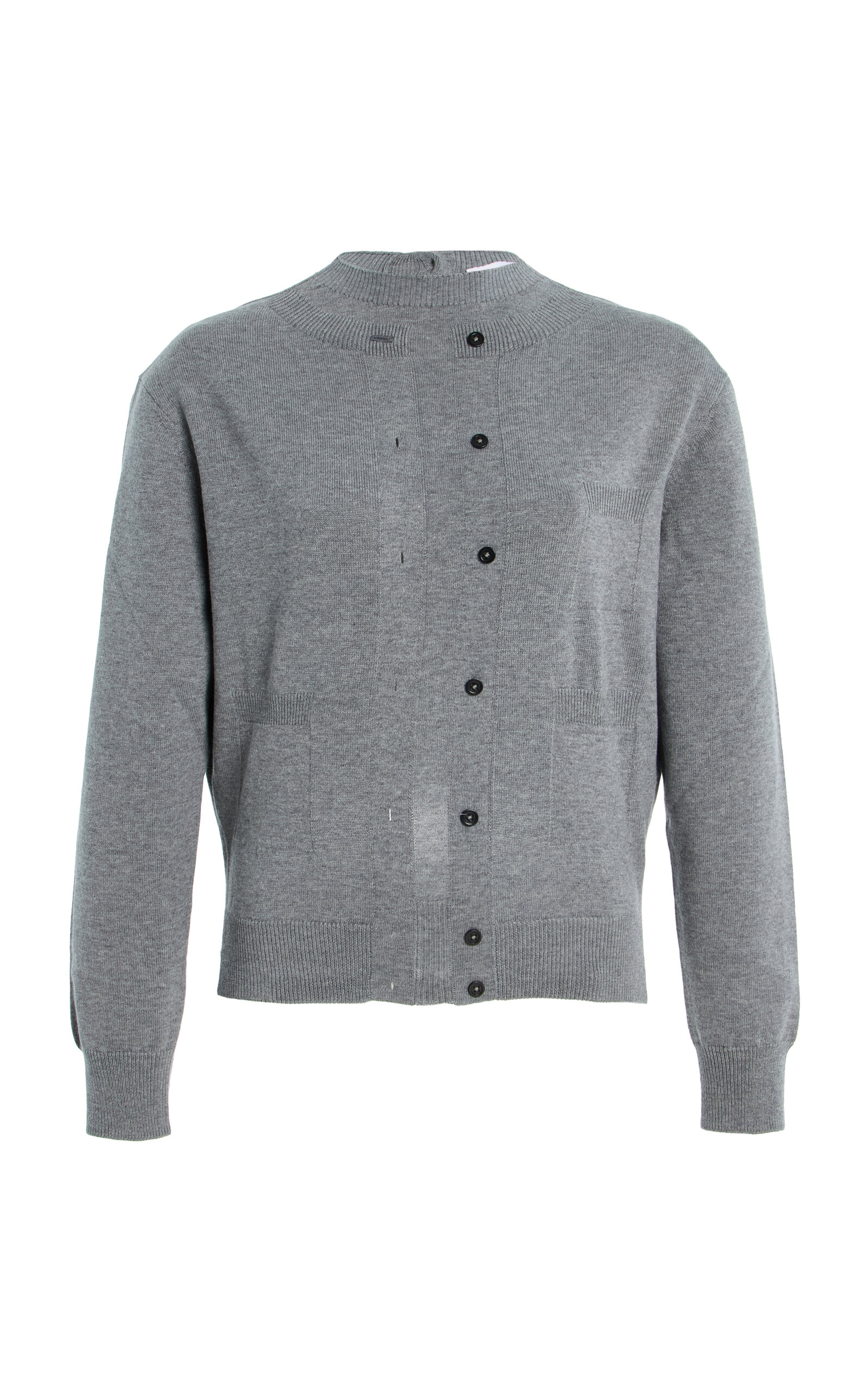 Marie Adam-Leenaerdt Trompe l'Oeil Wool-Cotton Cardigan