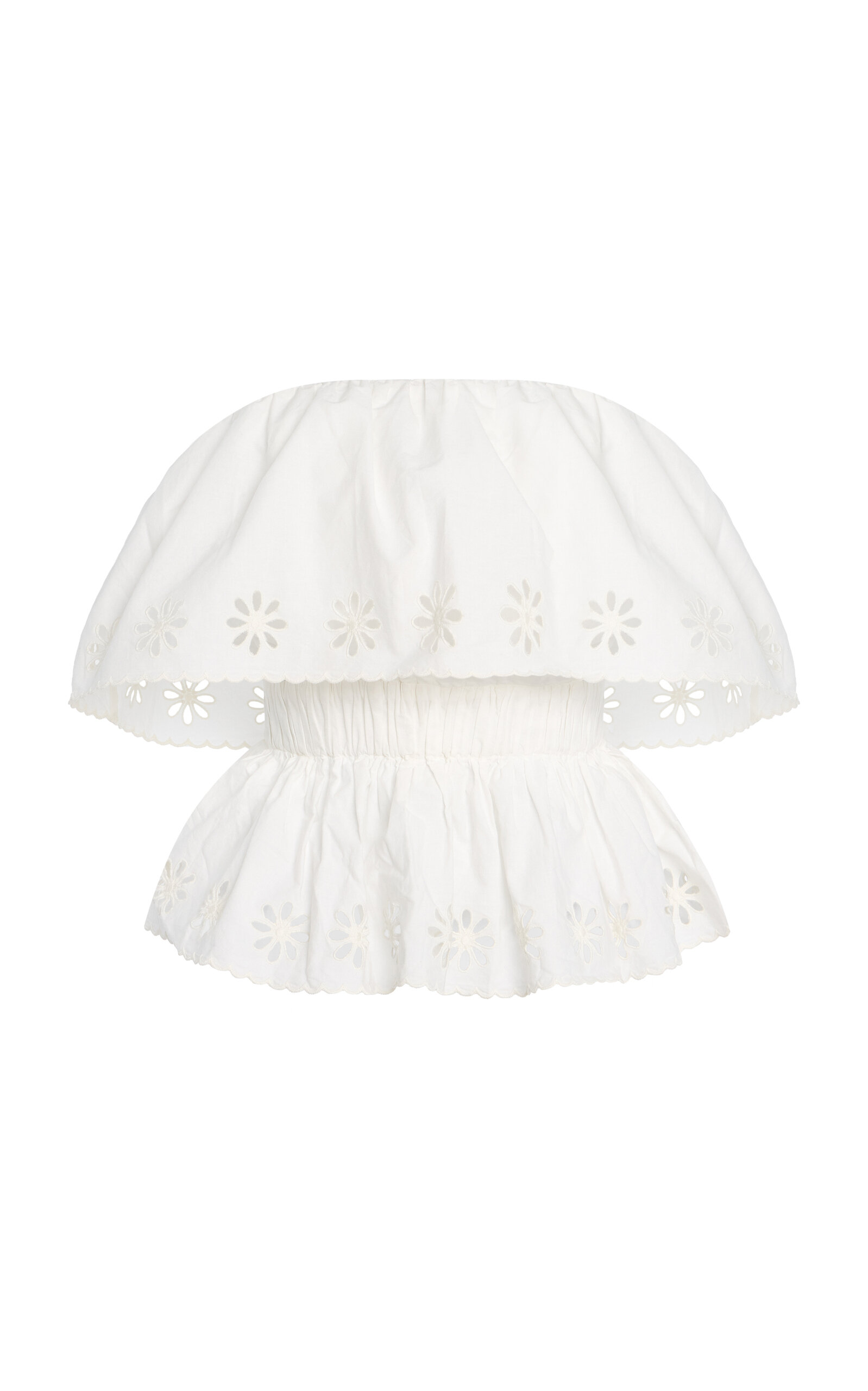 Exclusive Riviera Cecilia Ruffled Strapless Cotton Top