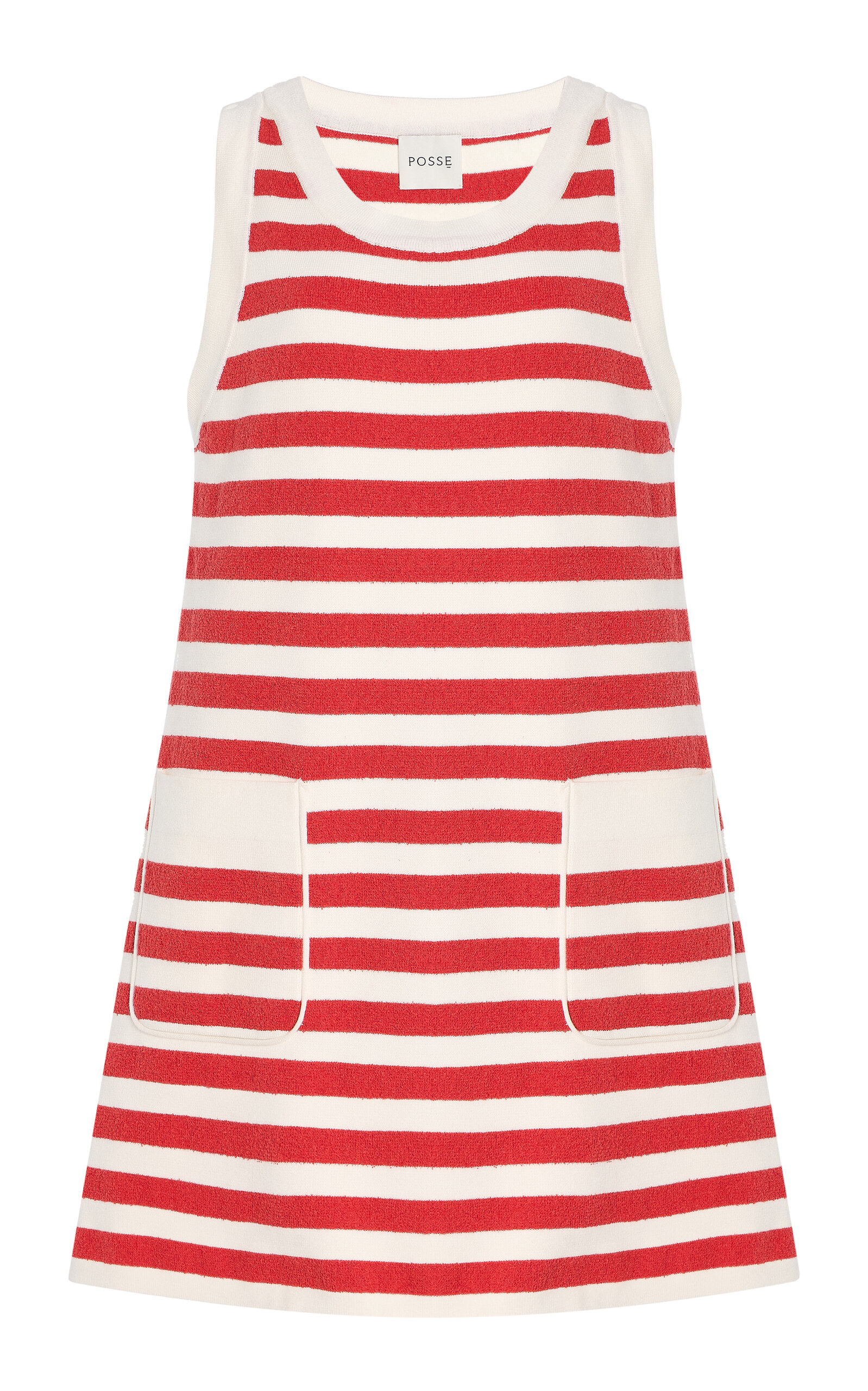Posse Exclusive Riviera Ari Striped Knit Mini Dress In Red