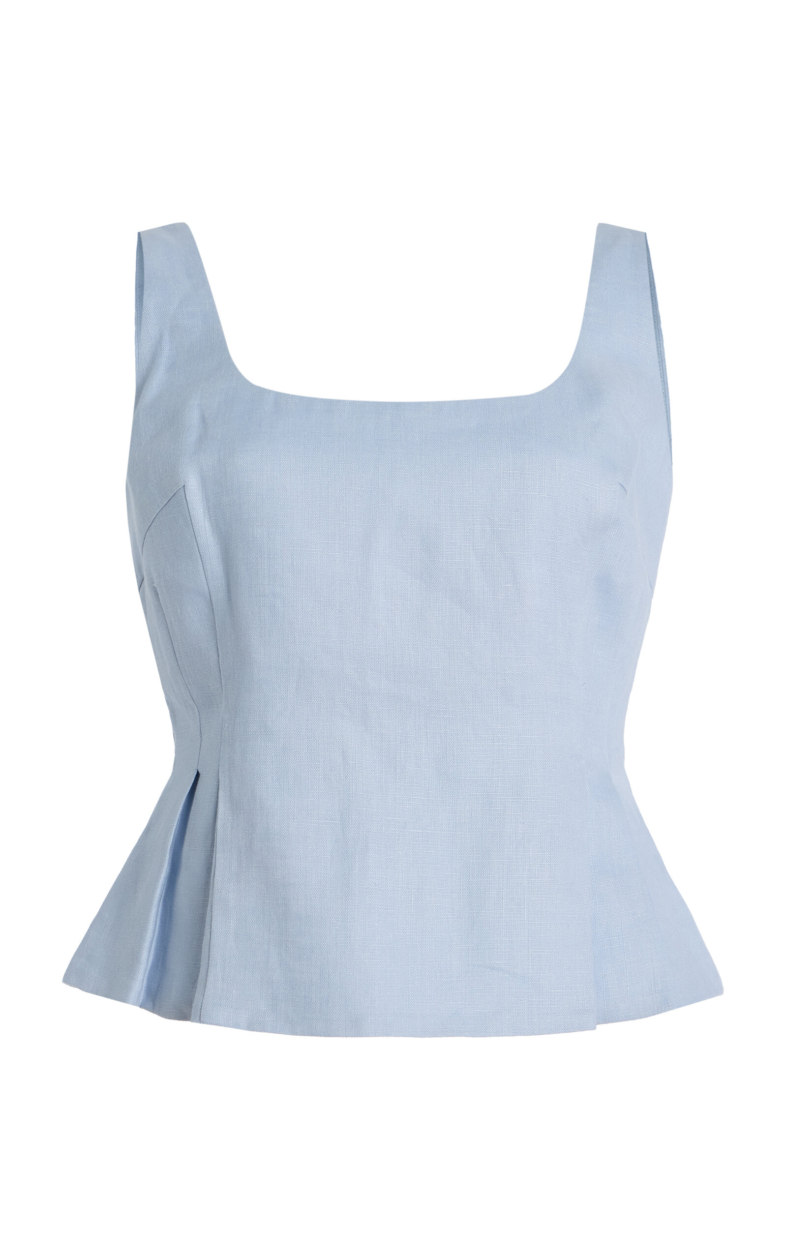 Posse Exclusive Riviera Rosalie Linen Top In Blue