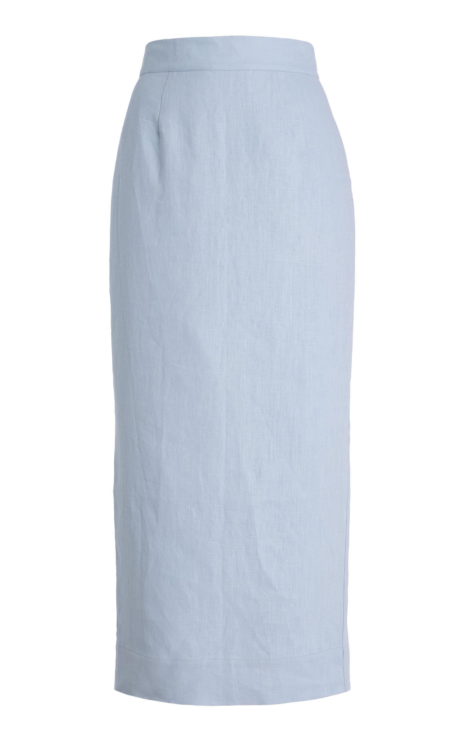 Posse Exclusive Riviera Emma Linen Maxi Skirt In Blue