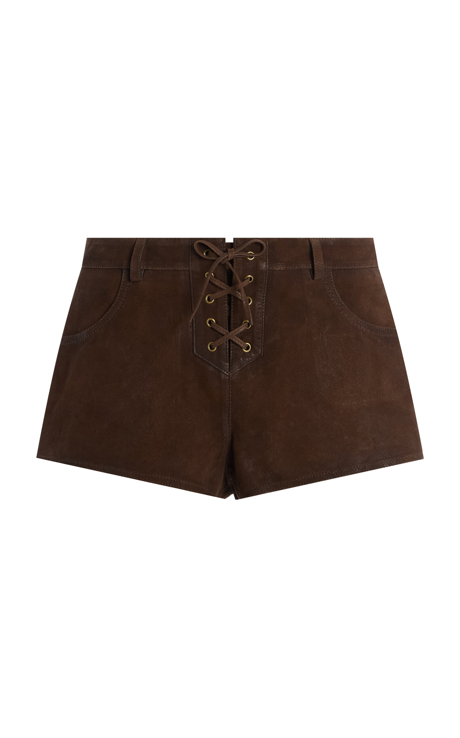 Isabel Marant Delma Lace-Up Suede Shorts