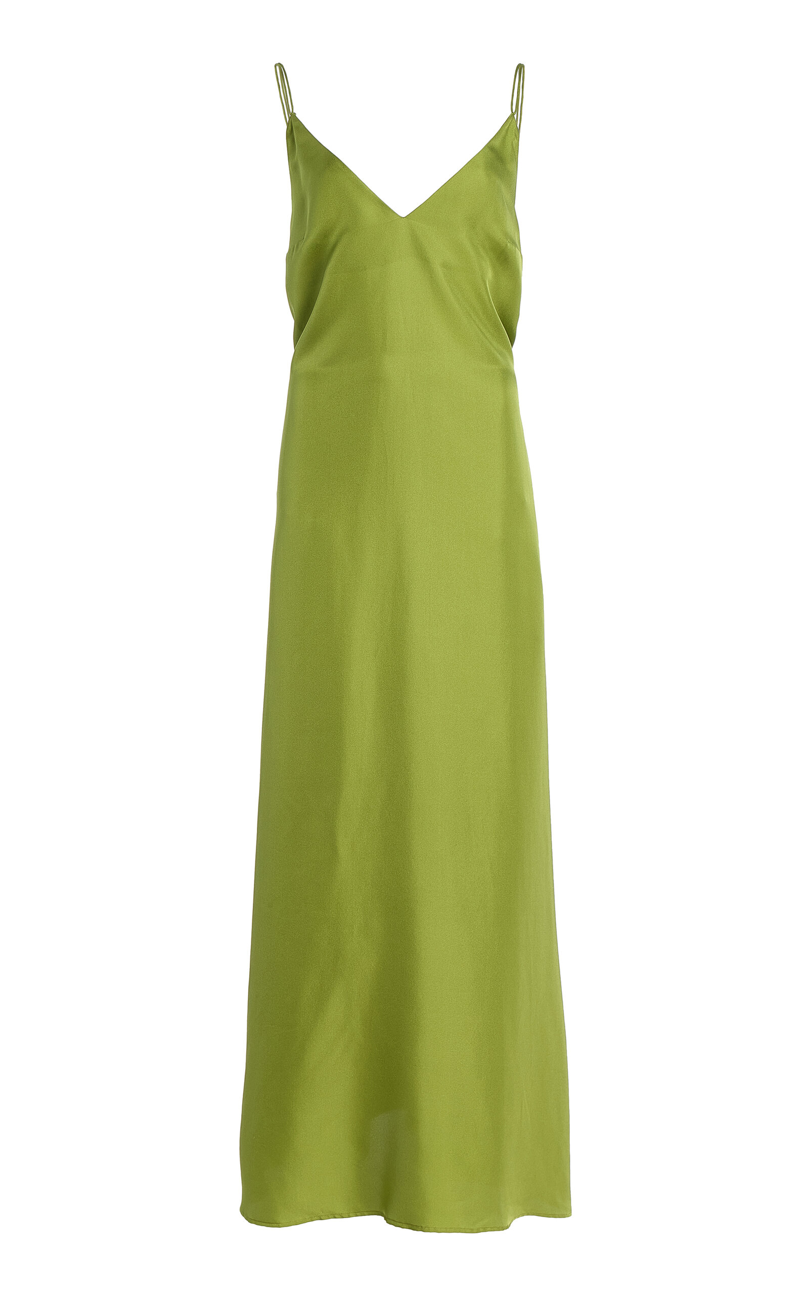 Shop Rohe Silk Slip Dress In Green