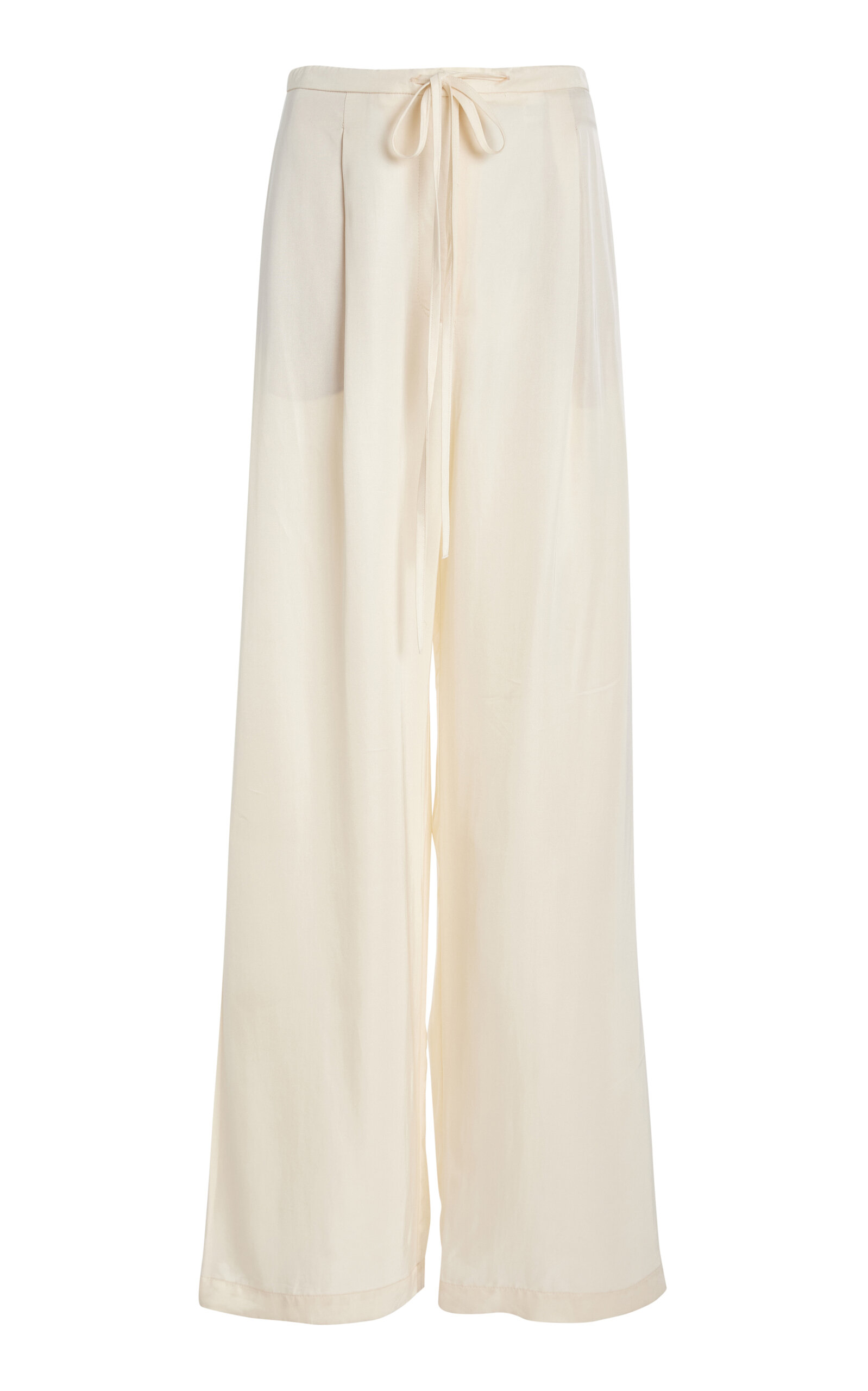 Rohe Wide-leg Trousers In Pearl Colour In Ivory