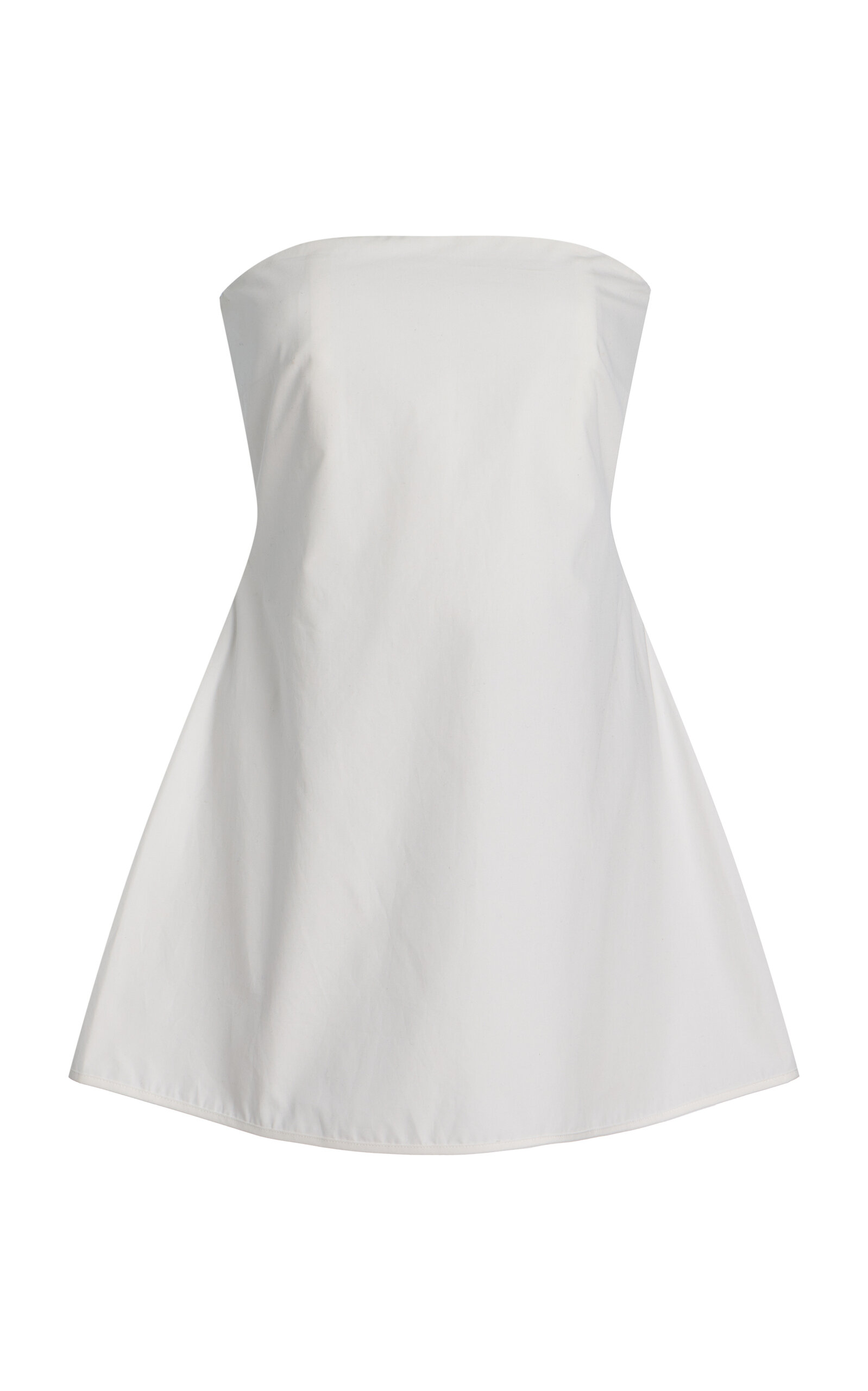 Rohe Poplin Strapless Bustier Top In White In White