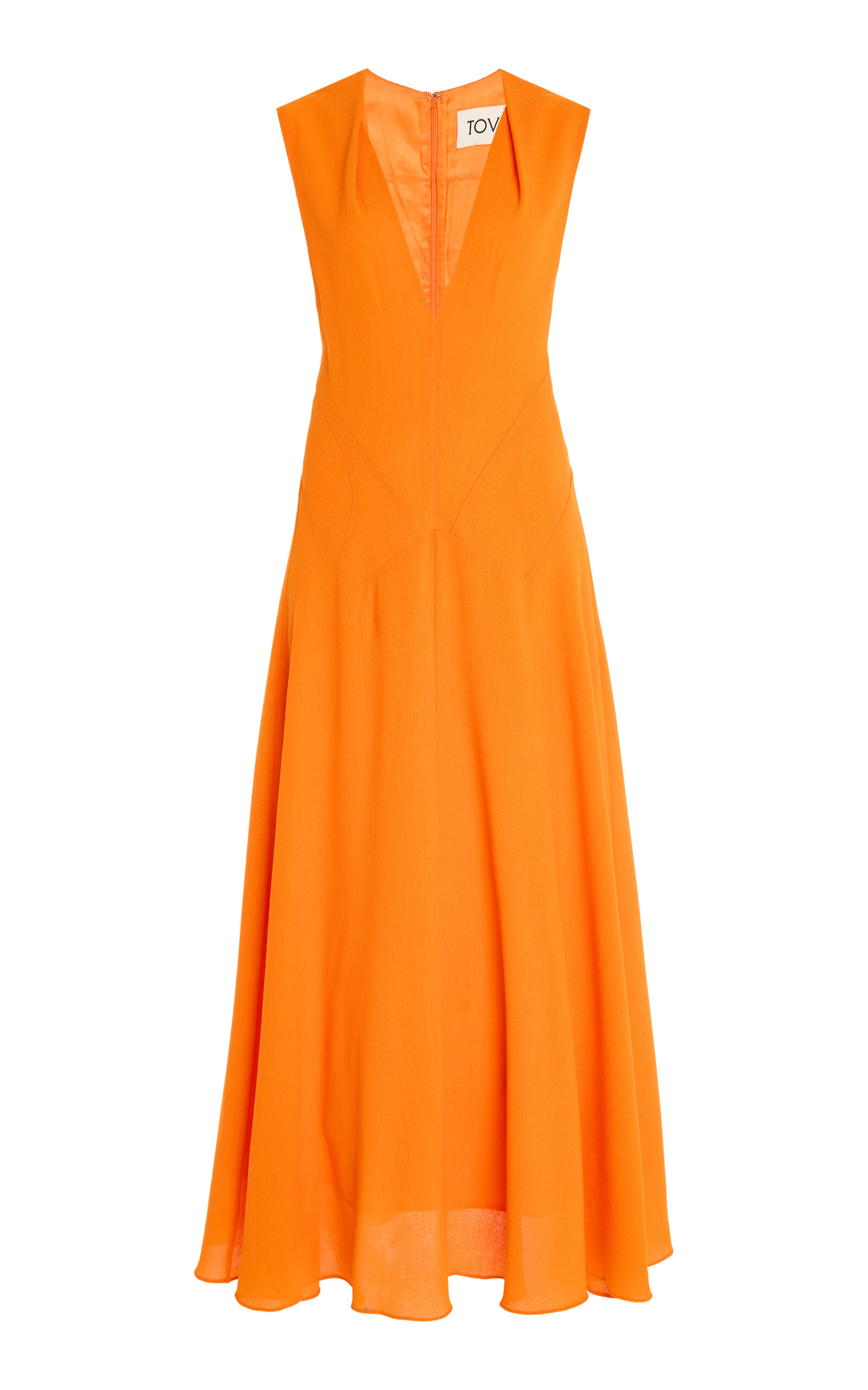 Tove Ambre Wool Crepe Maxi Dress