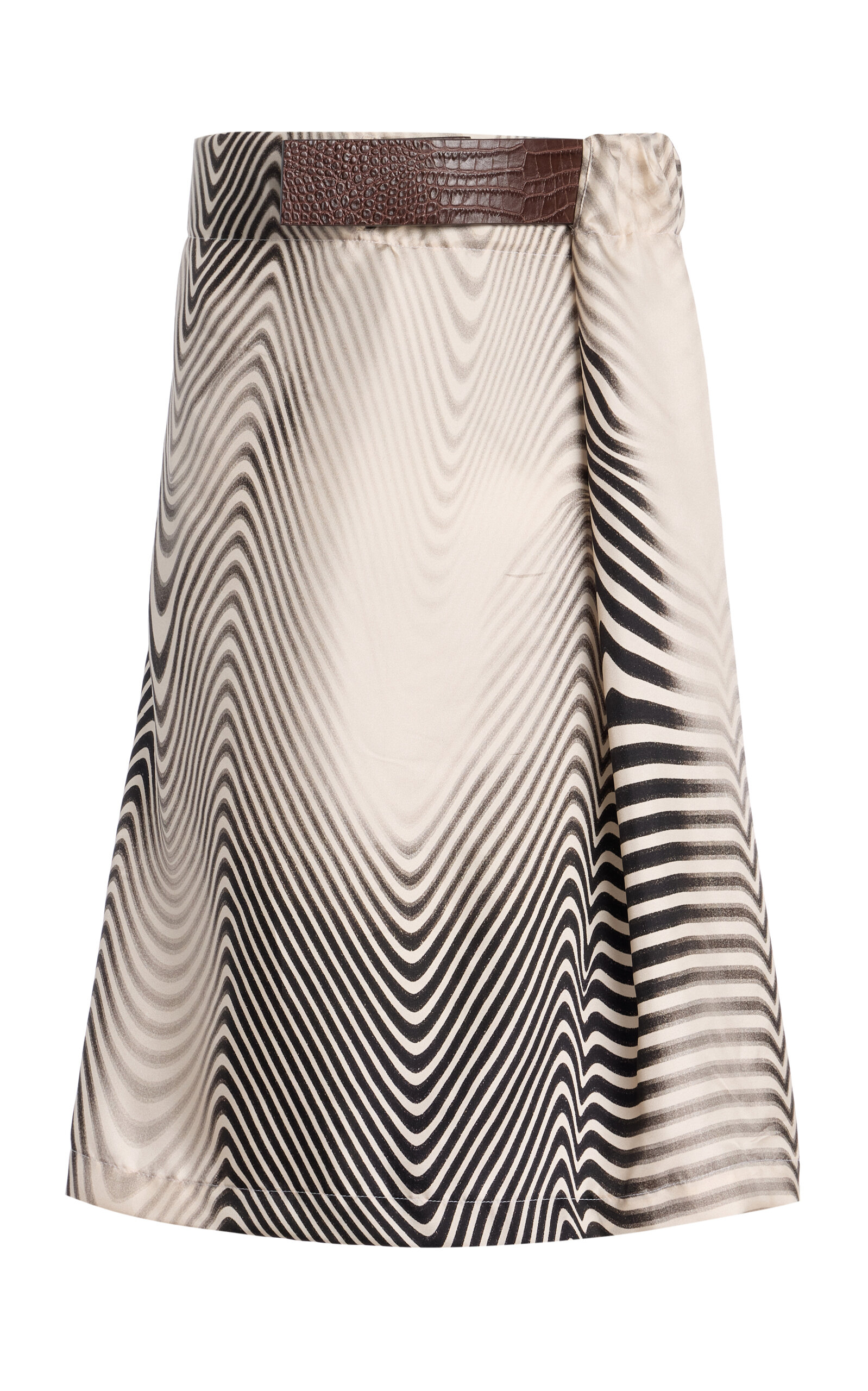 Niccolò Pasqualetti Chimera Belted Printed-Silk Midi Skirt