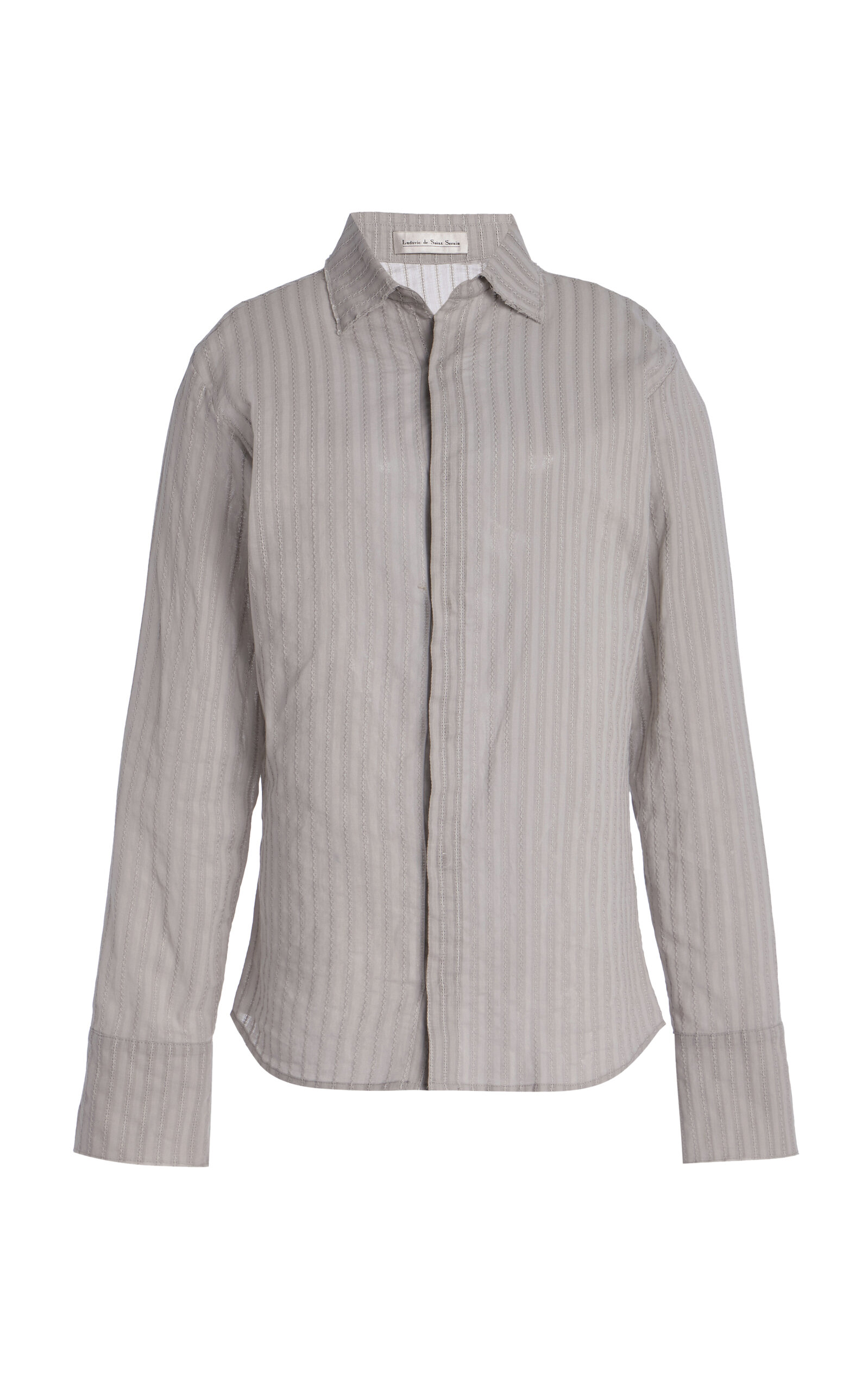 LUDOVIC DE SAINT SERNIN NEW SLIM EMBROIDERED COTTON SHIRT