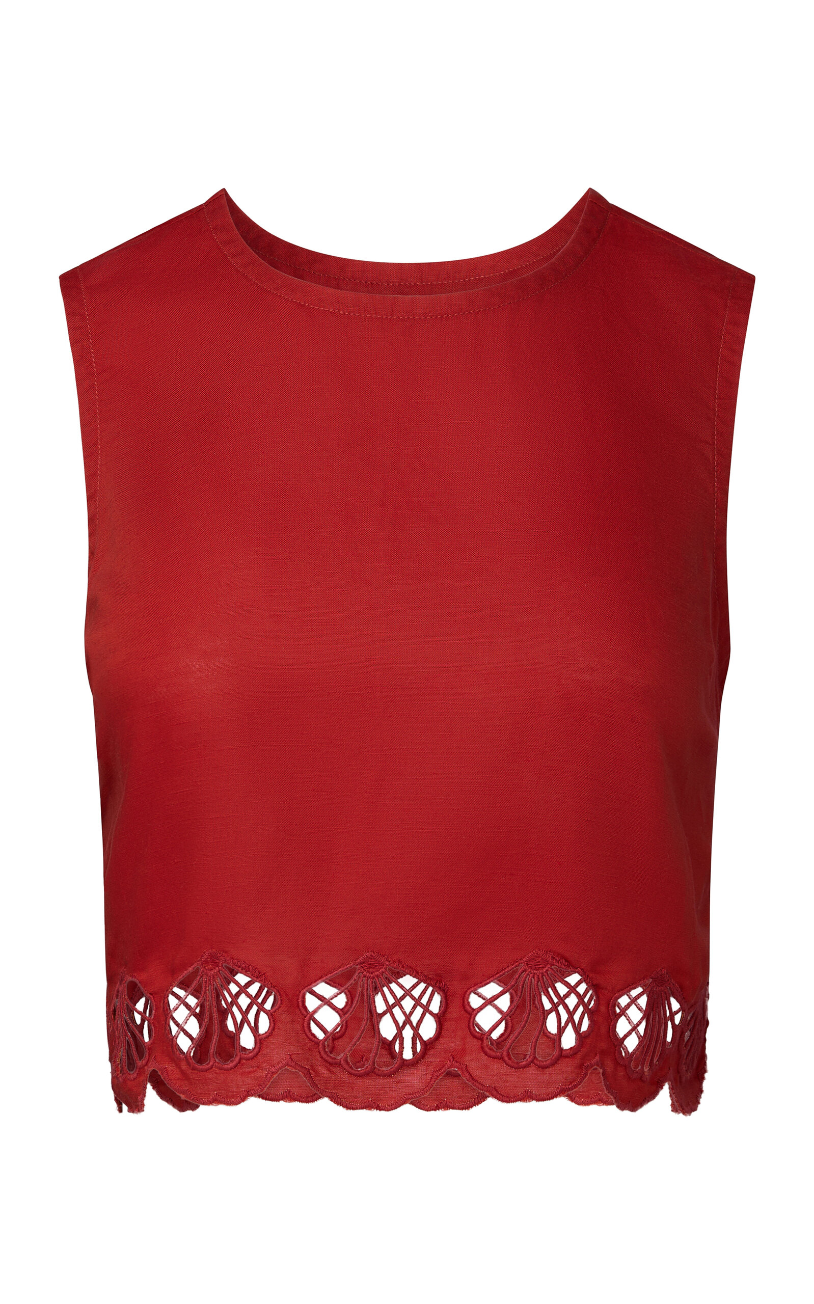 Onia Linen-Blend Tank - Red