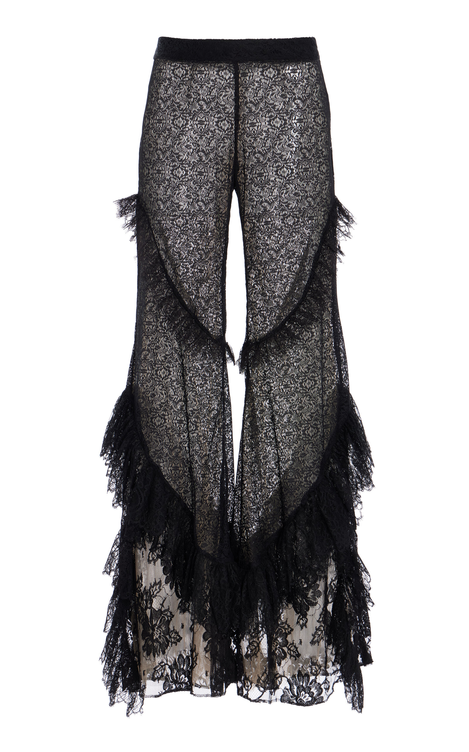 Exclusive Carine Ruffled Lace Flared Pants