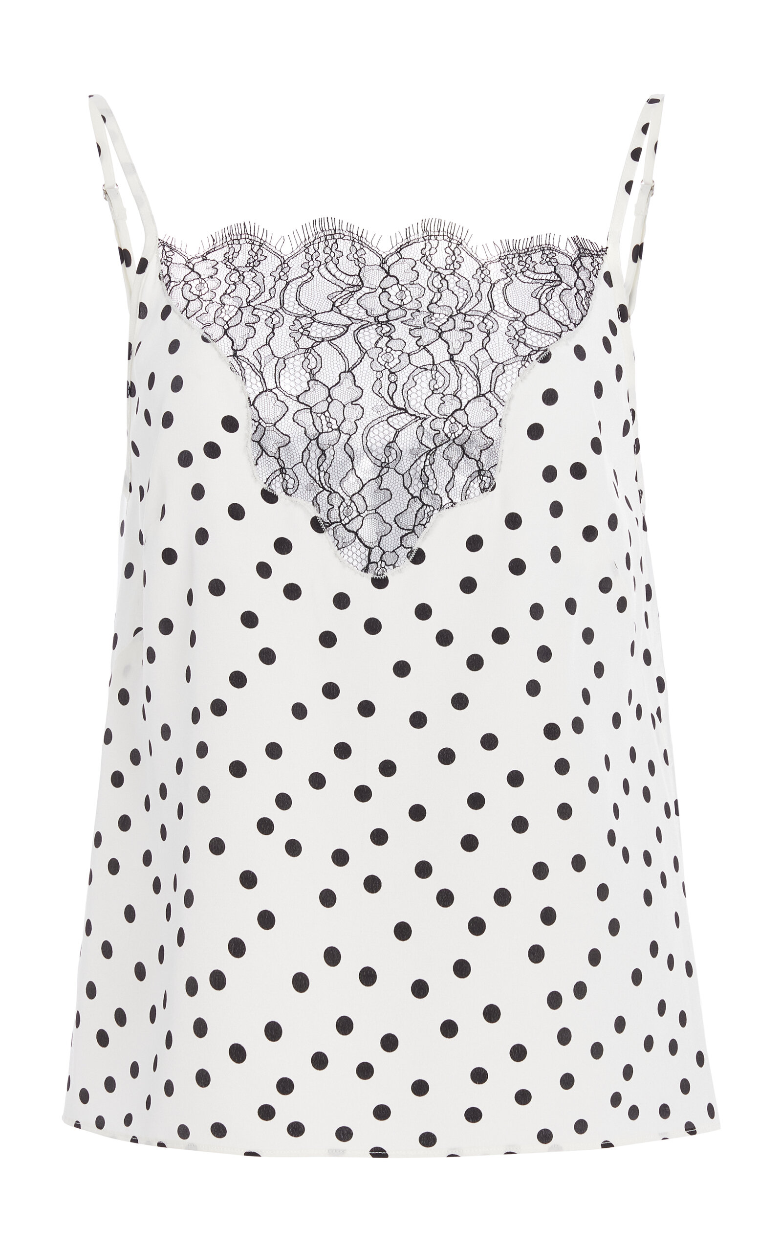 Exclusive Stevie Lace-Trimmed Silk Crepe Cami Top