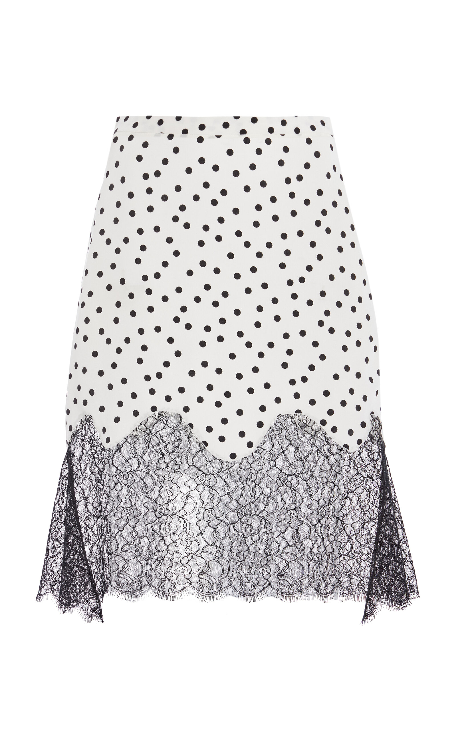 Exclusive Stevie Lace-Trimmed Silk Crepe Mini Skirt