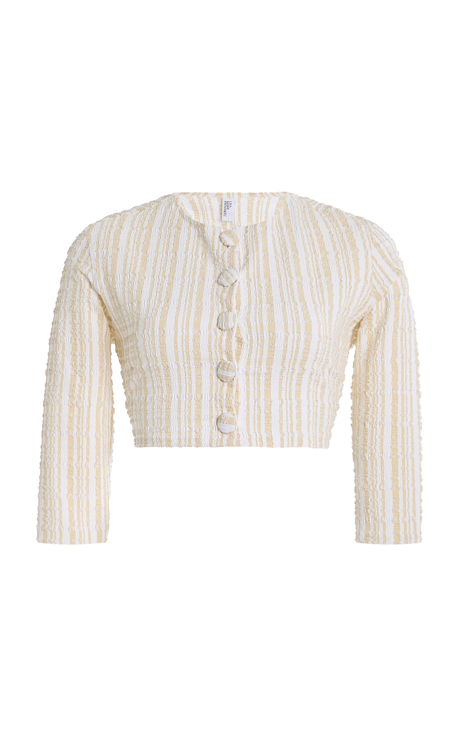 Lisa Marie Fernandez Striped Seersucker Cardigan