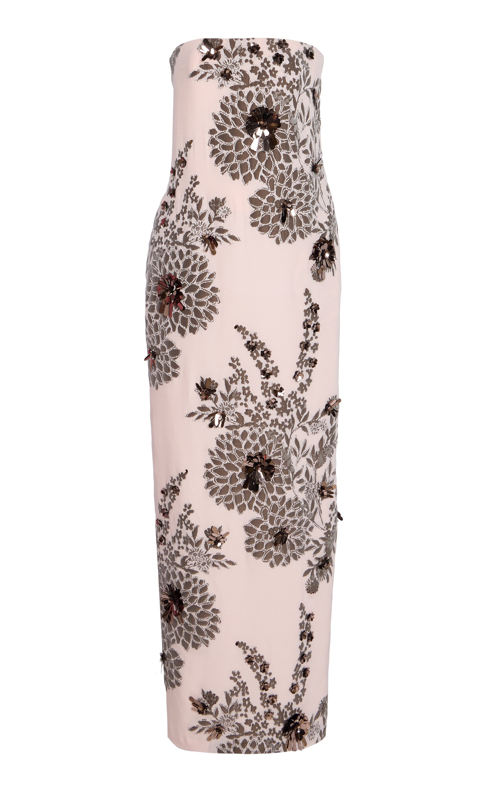 DELPOZO Exclusive Appliqued Silk-Blend Jacquard Maxi Dress