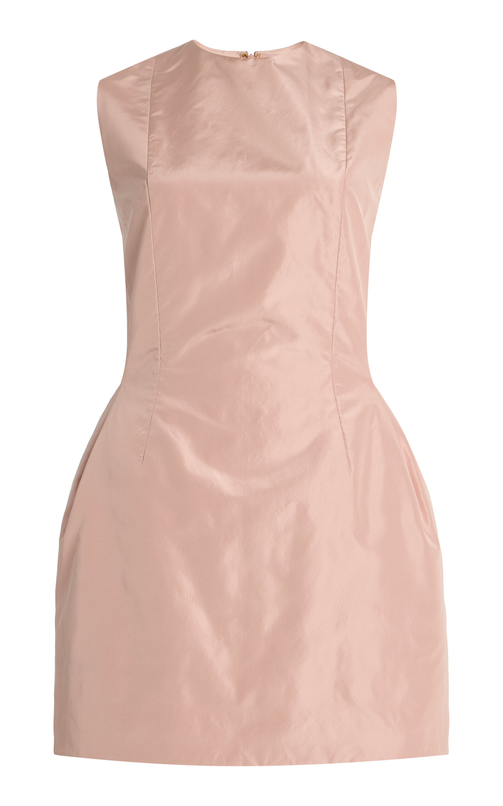 DELPOZO Exclusive Architectural Silk-Satin Mini Dress