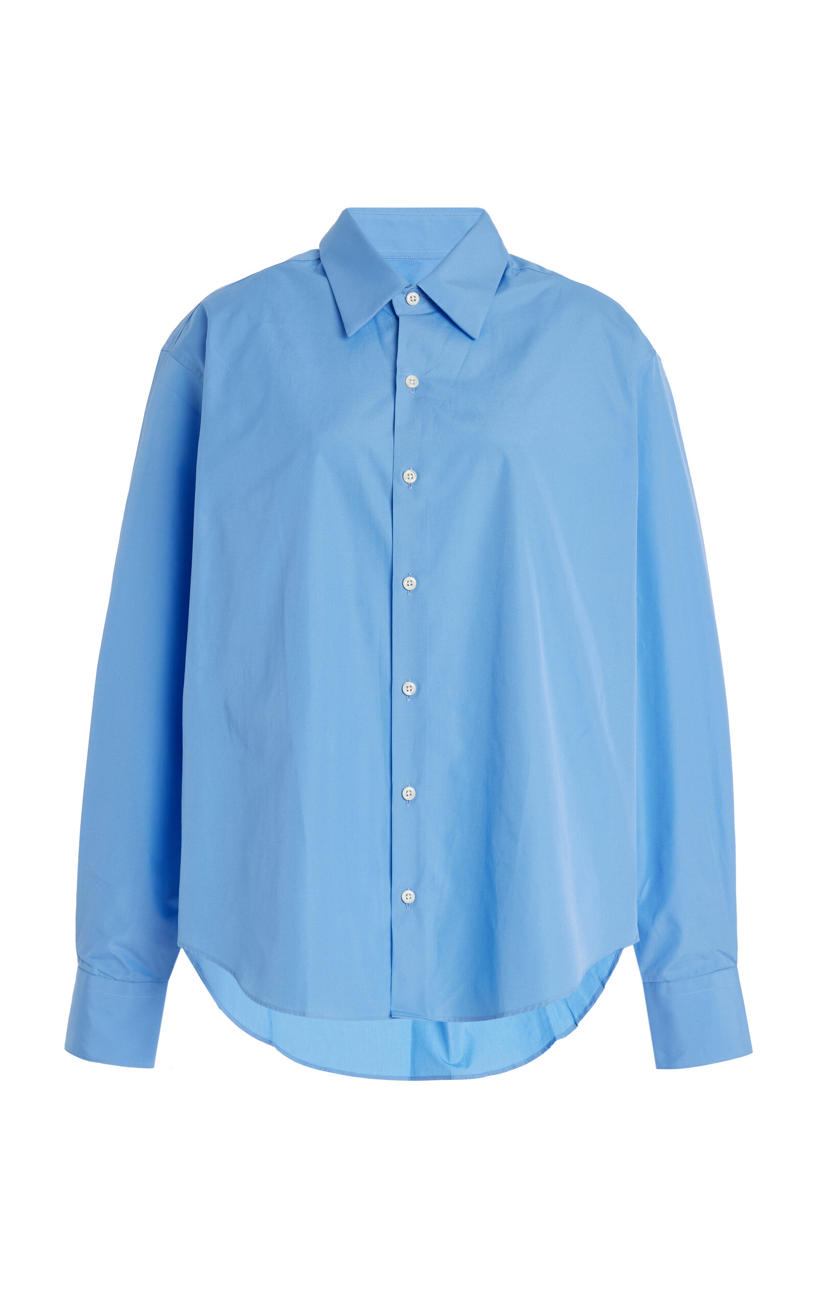Comme Si Classica Cotton Poplin Shirt In Blue