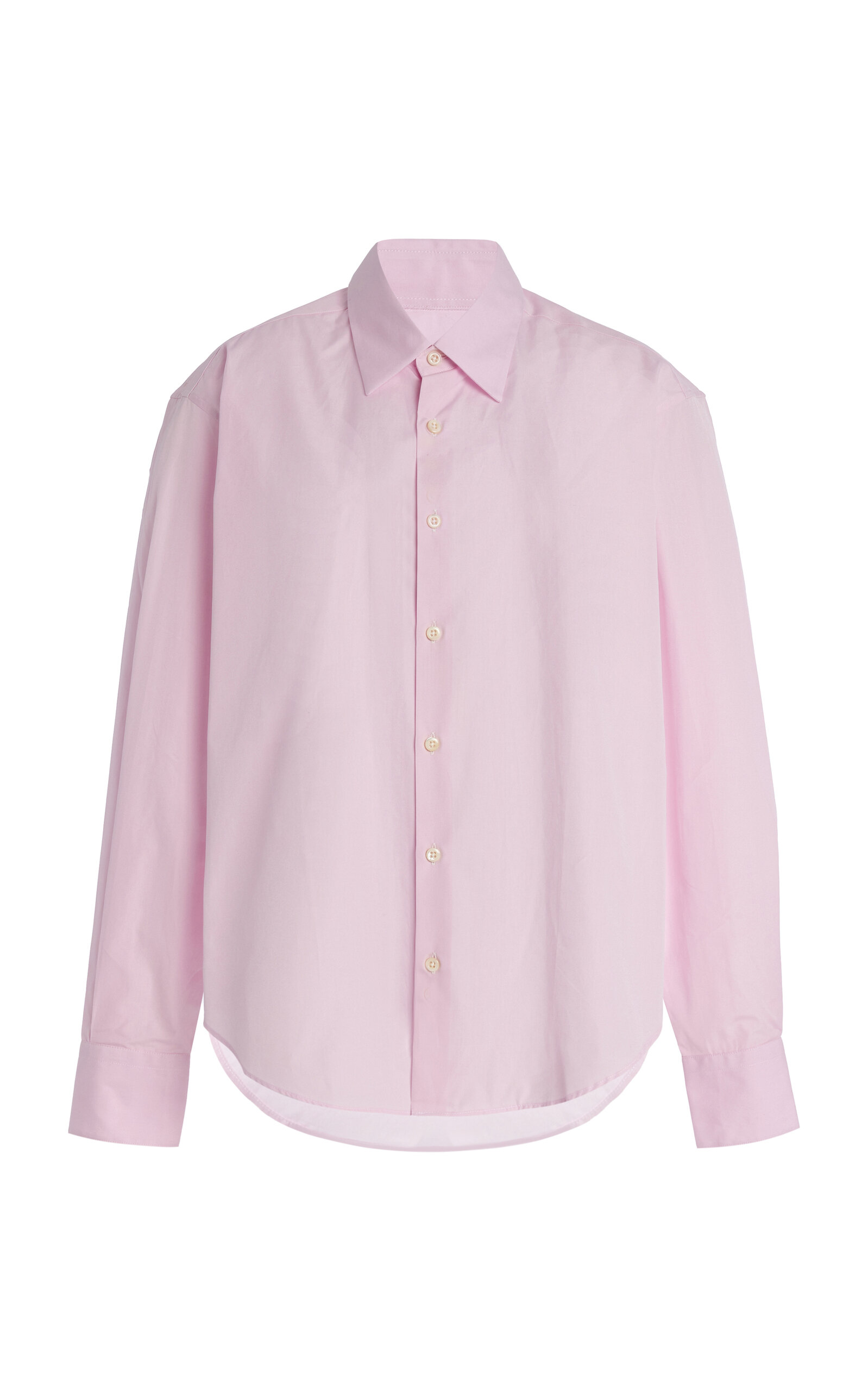 Comme Si Classica Cotton Poplin Shirt In Light Pink