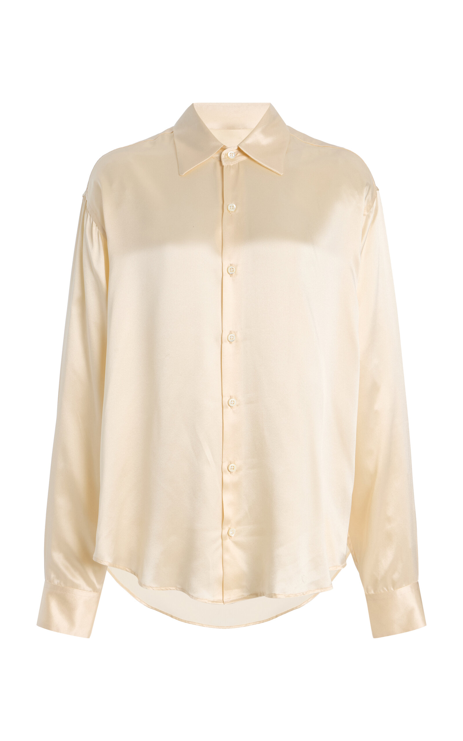 Comme Si La Classica Silk-Charmeuse Shirt - Ivory - XS