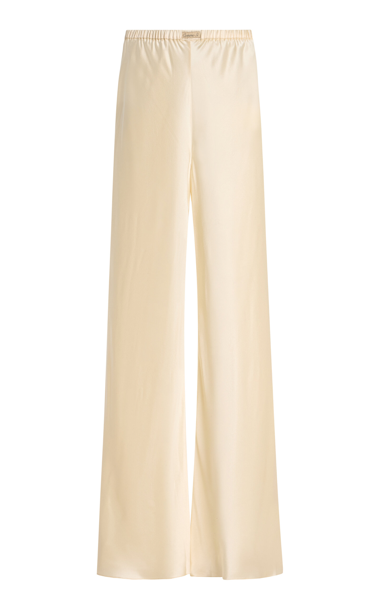 Comme Si Silk-Charmeuse Pants - Ivory - XS
