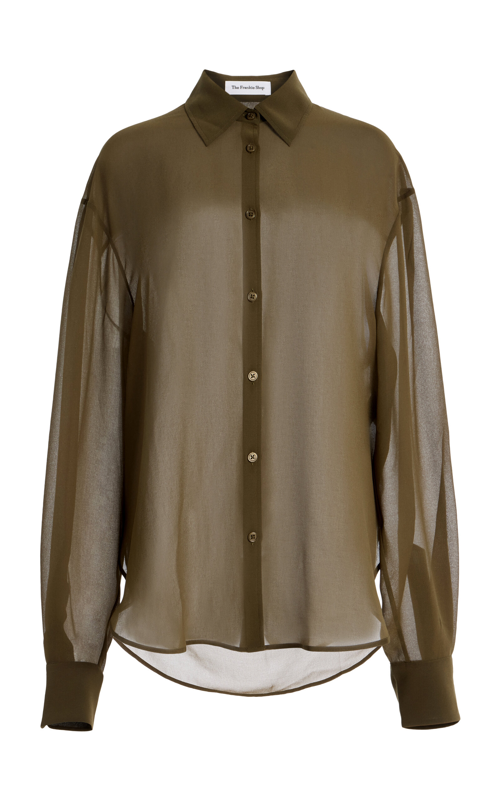 The Frankie Shop Peri Georgette Shirt - Green