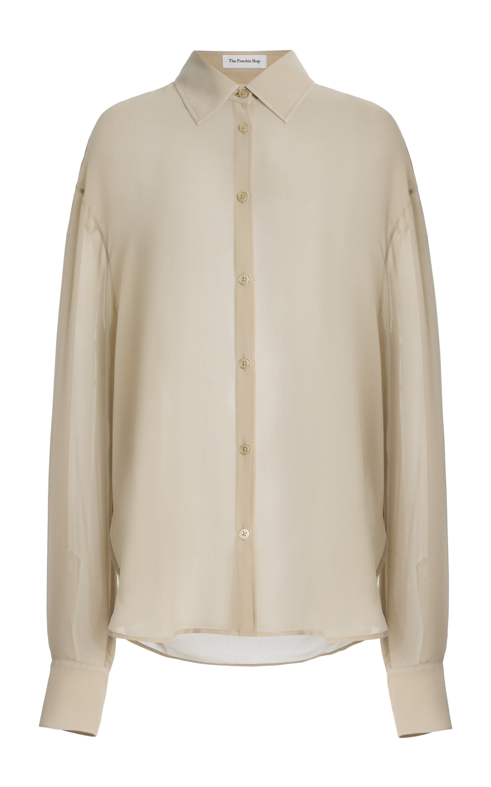 The Frankie Shop Peri Georgette Shirt In Ivory