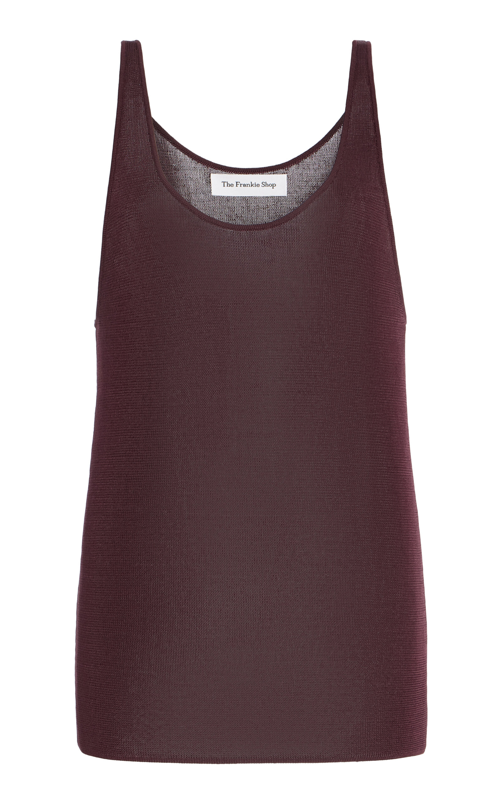 The Frankie Shop Rivo Knit Tank Top - Burgundy