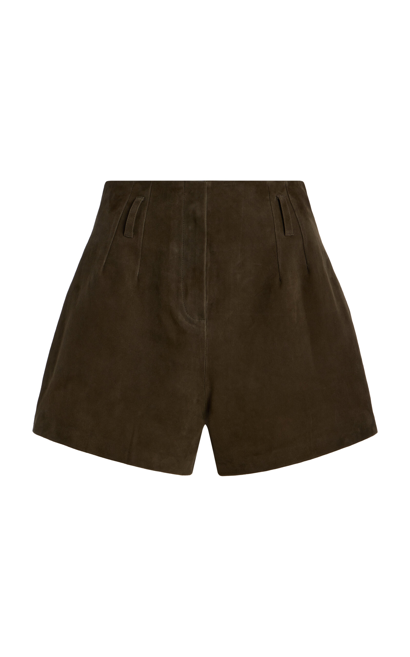 The Frankie Shop Lise Suede Shorts - Green