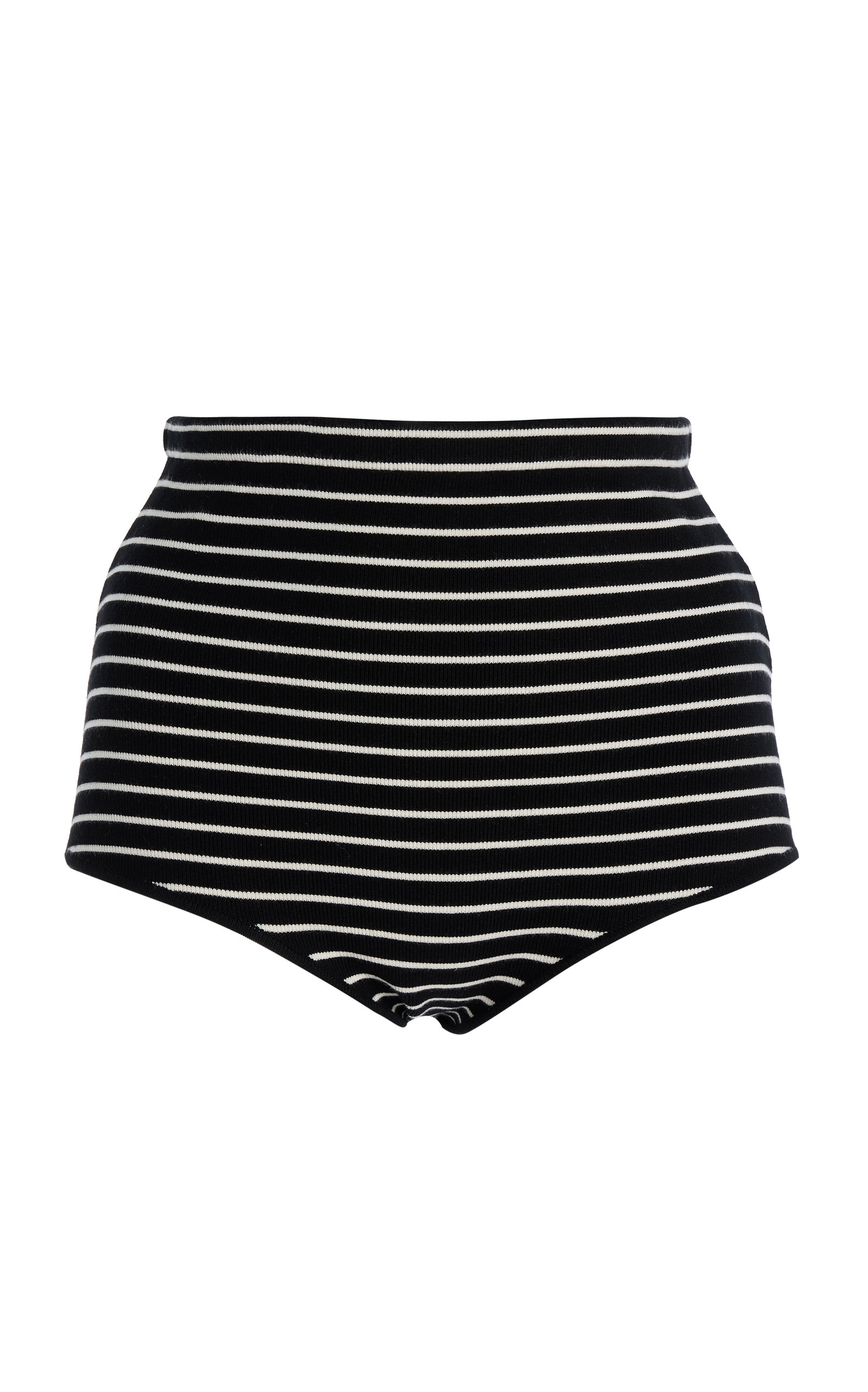 The Frankie Shop Alissa Striped Knit Briefs
