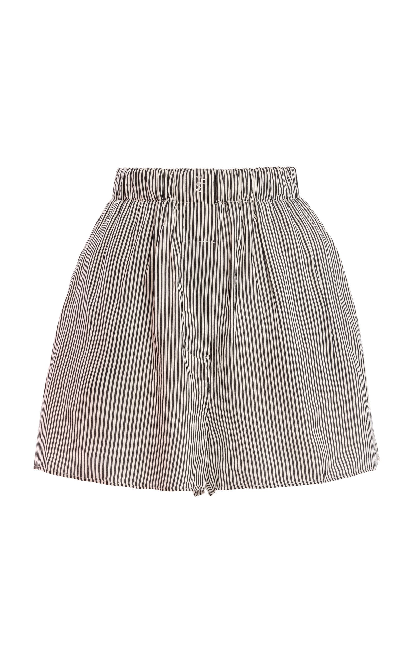 The Frankie Shop Lui Silk Striped Shorts