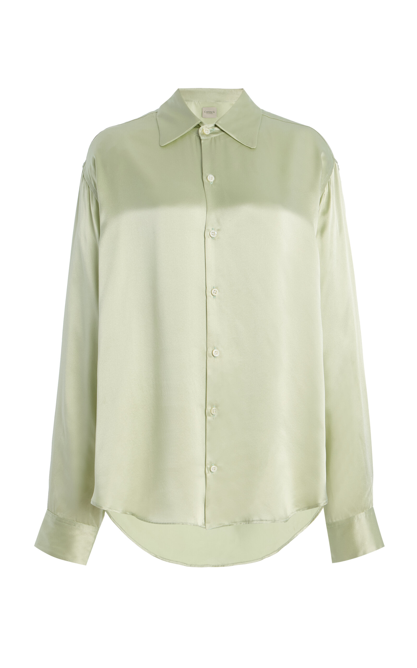 Comme Si La Classica Silk-Charmeuse Shirt