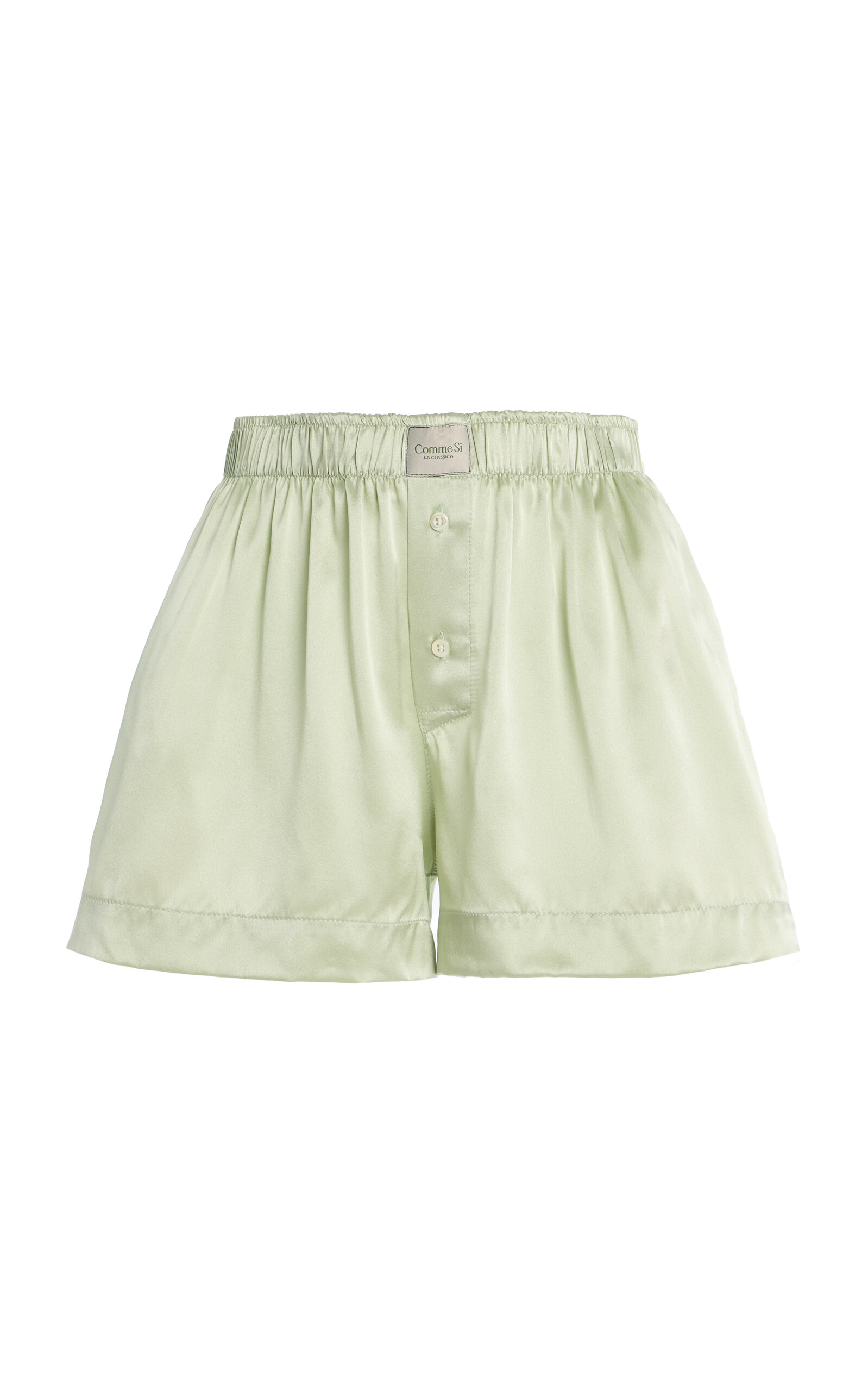 La Boxer Classica Silk-Charmeuse Shorts