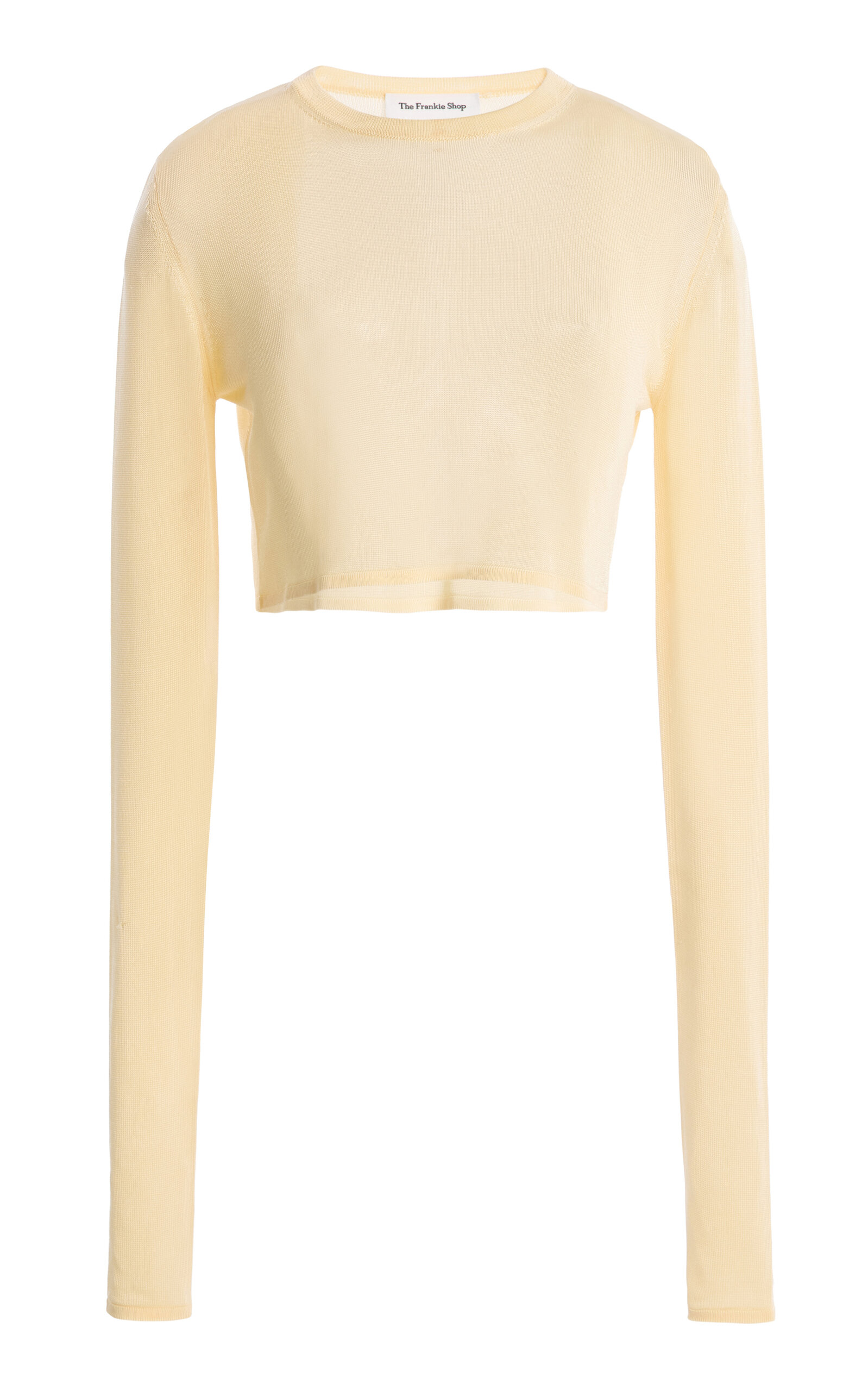 The Frankie Shop Kazel Stretch-Knit Cropped Top