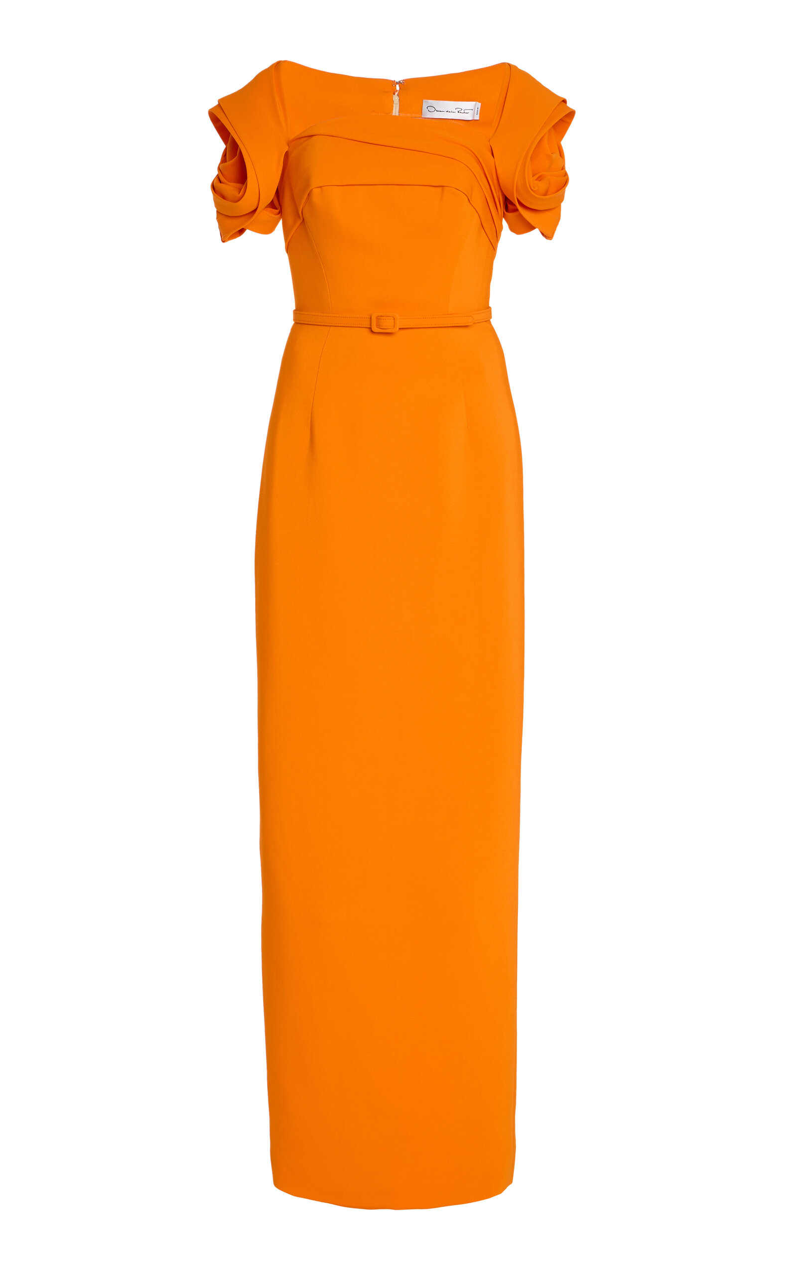 Oscar de la Renta Stretch-Cady Column Gown - Women's Clothing