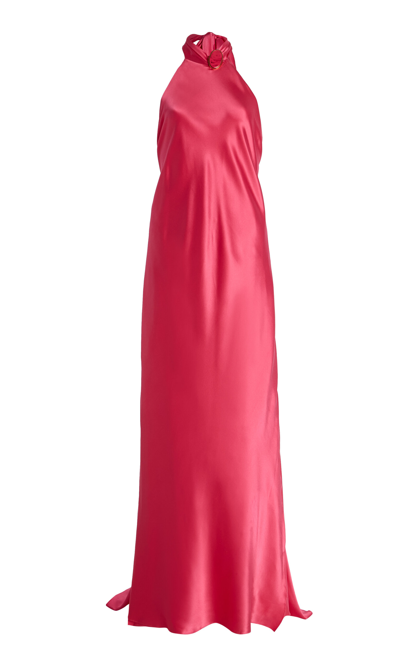 Silvia Tcherassi Exclusive Sherry Silk Halter Gown