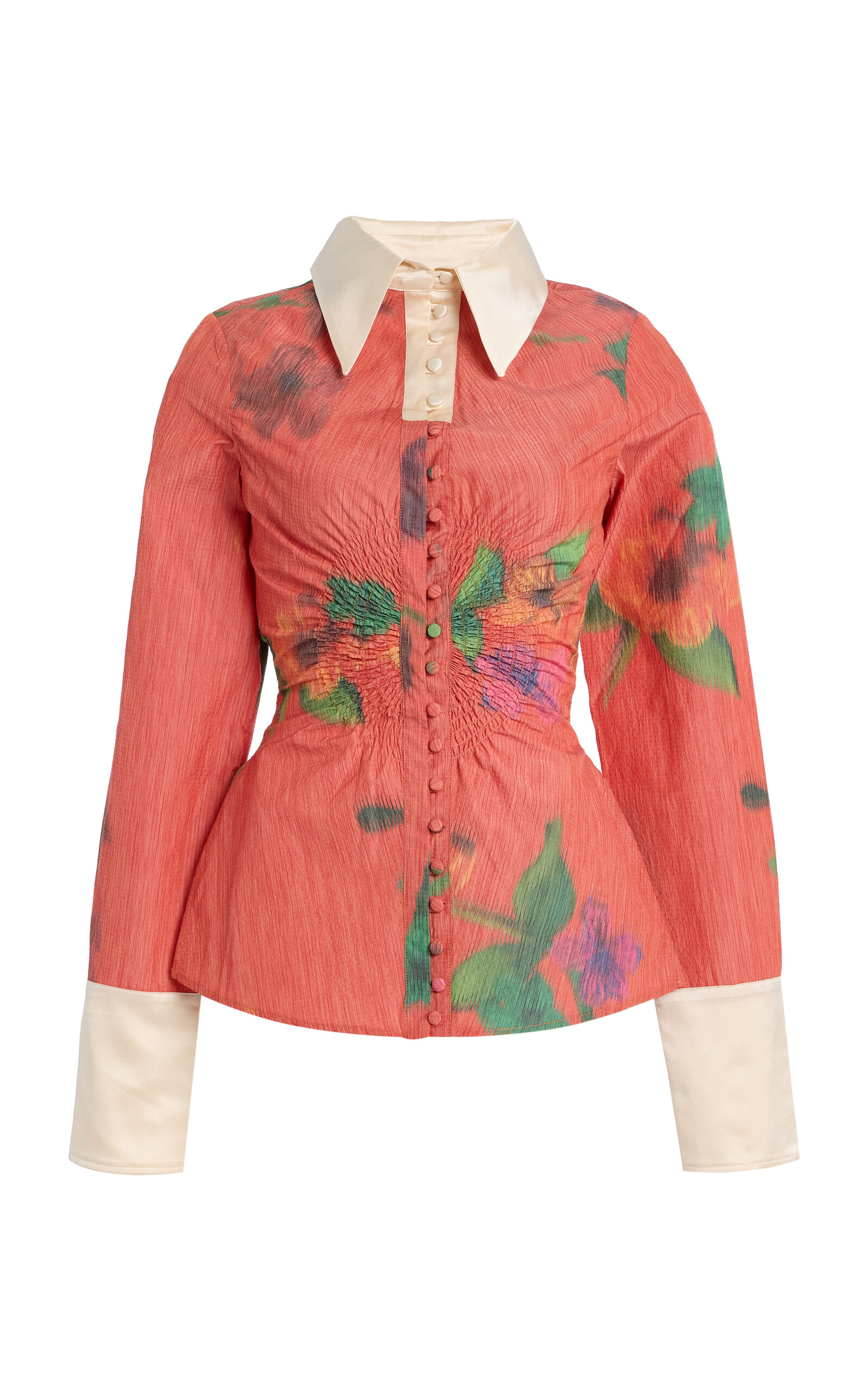 S.S.DALEY Eva Floral Cotton-Ripstop Circle Shirt