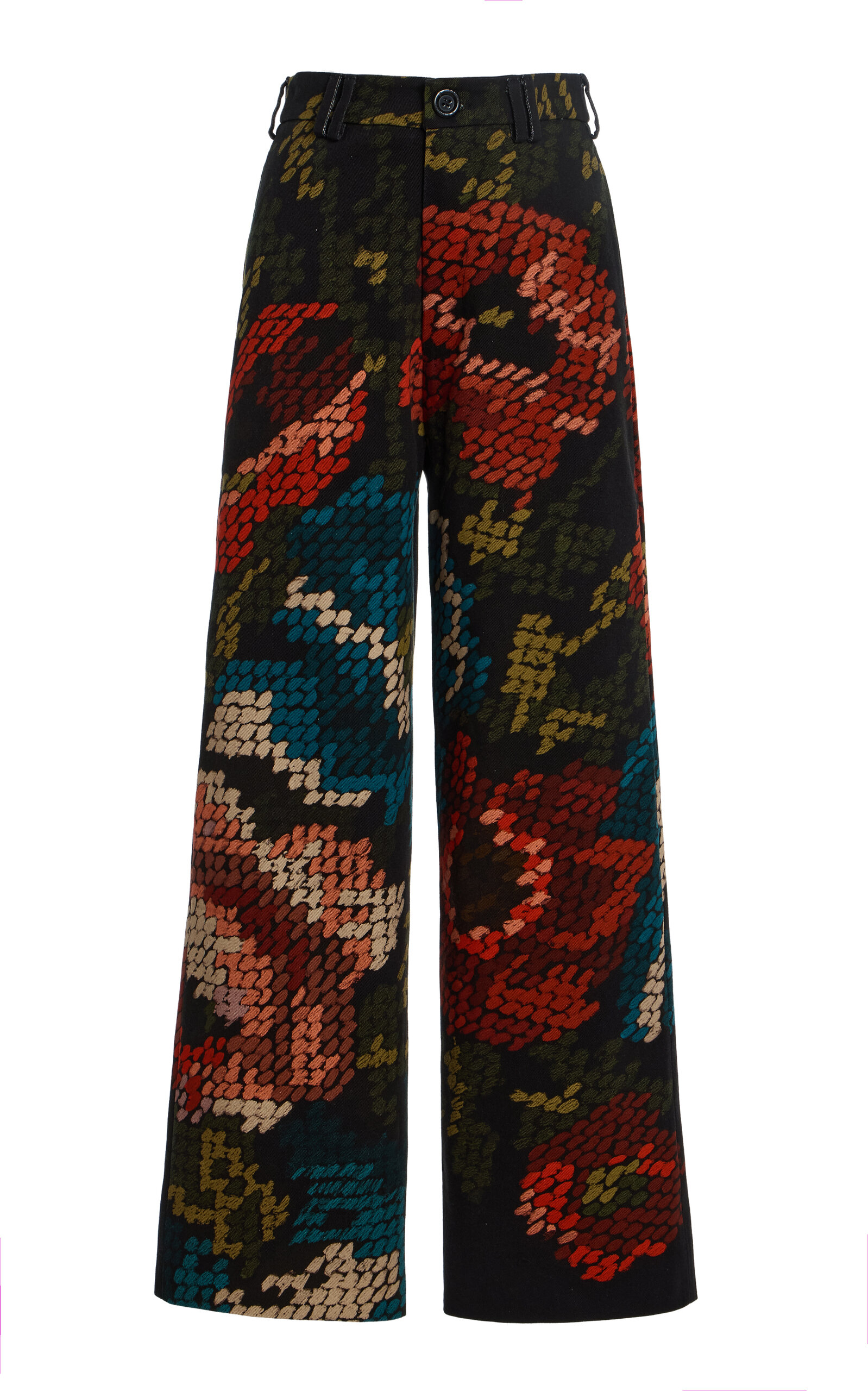 Spry Printed Cotton-Gabardine Trousers