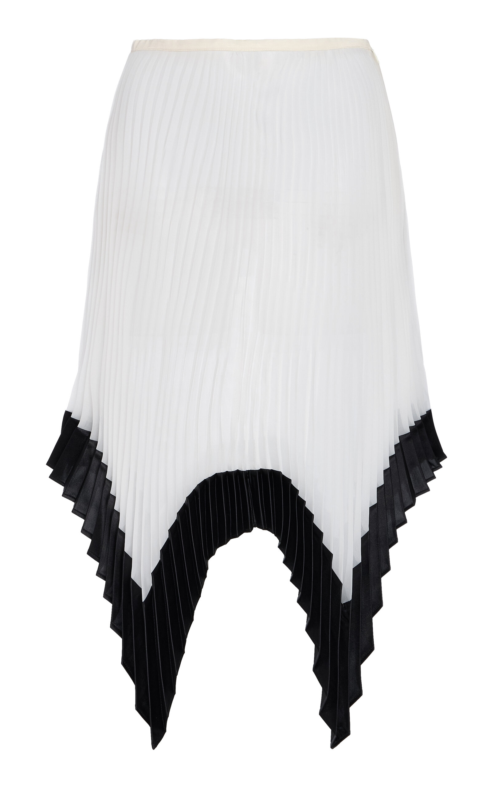 S.S.DALEY Edith Pleated Silk Midi Skirt