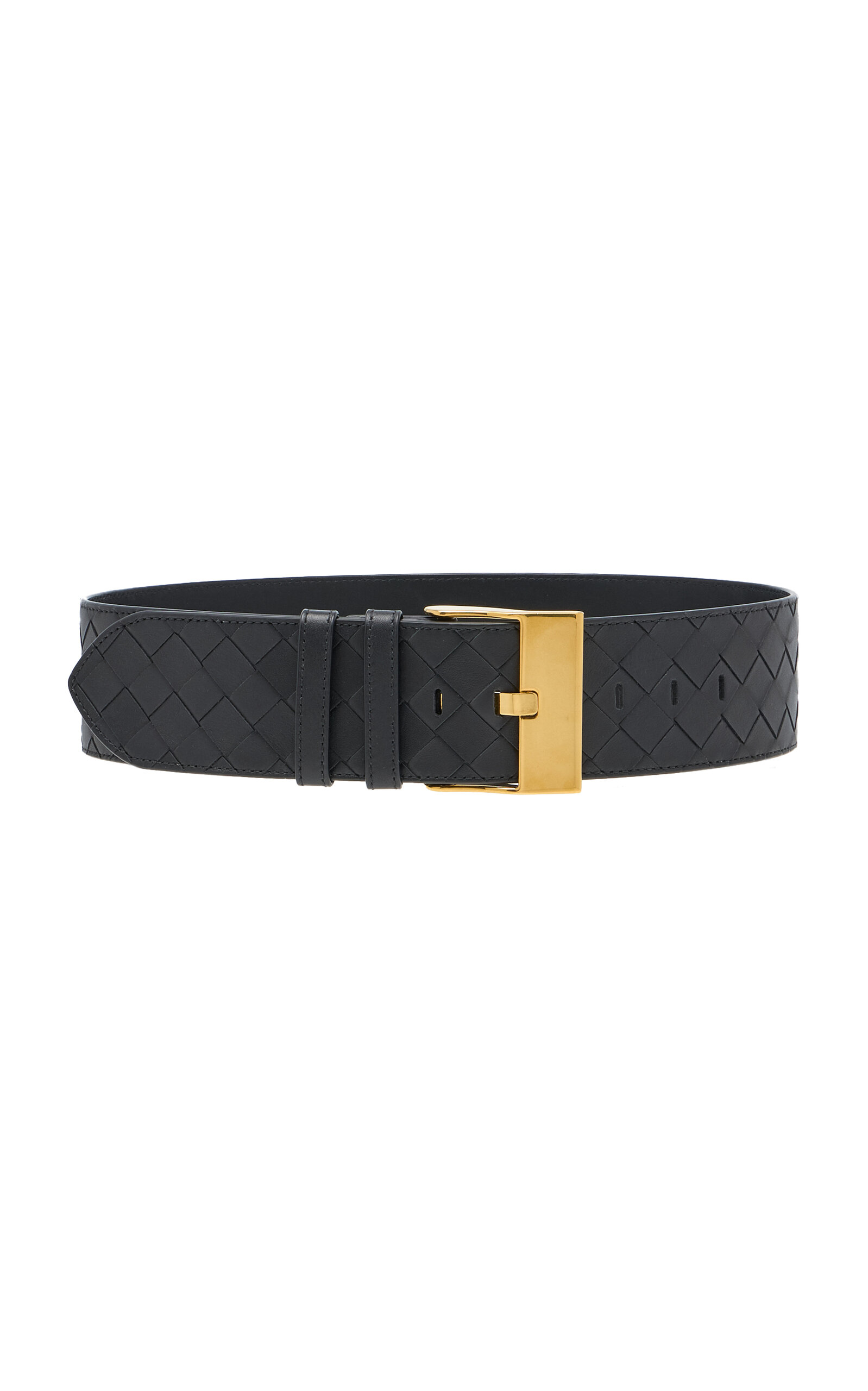 Bottega Veneta Wide Intrecciato Leather Belt