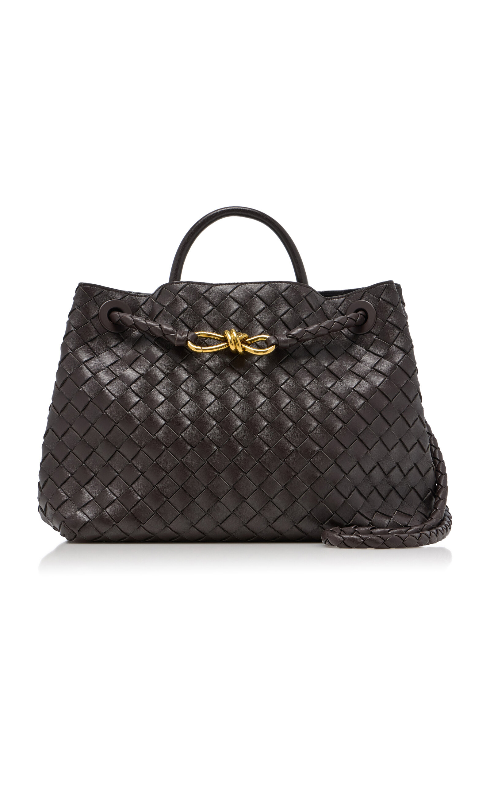 Bottega Veneta Andiamo Intrecciato Leather Bag - Moda Operandi