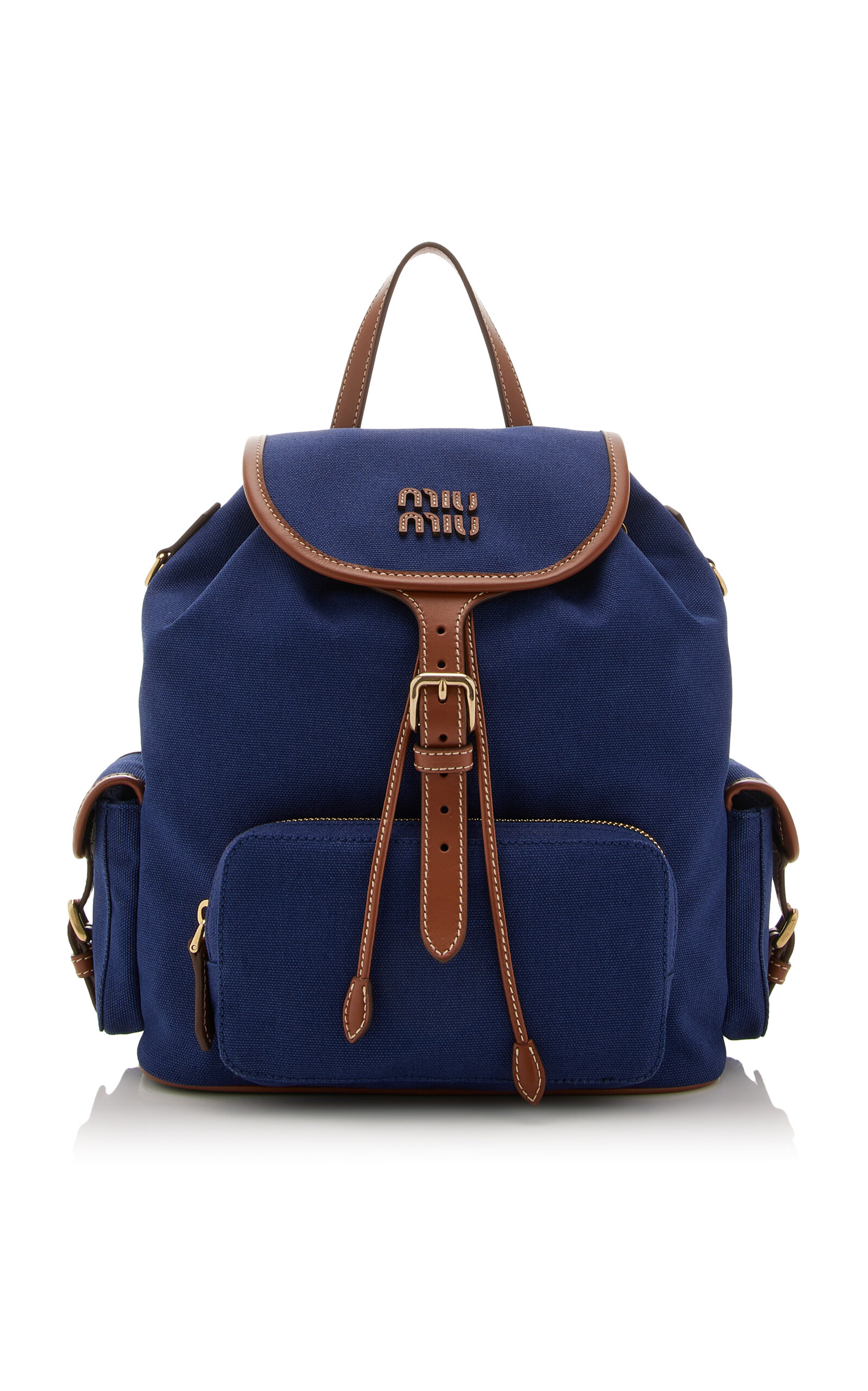 Miu Miu Canvas Backpack - Blue - OS