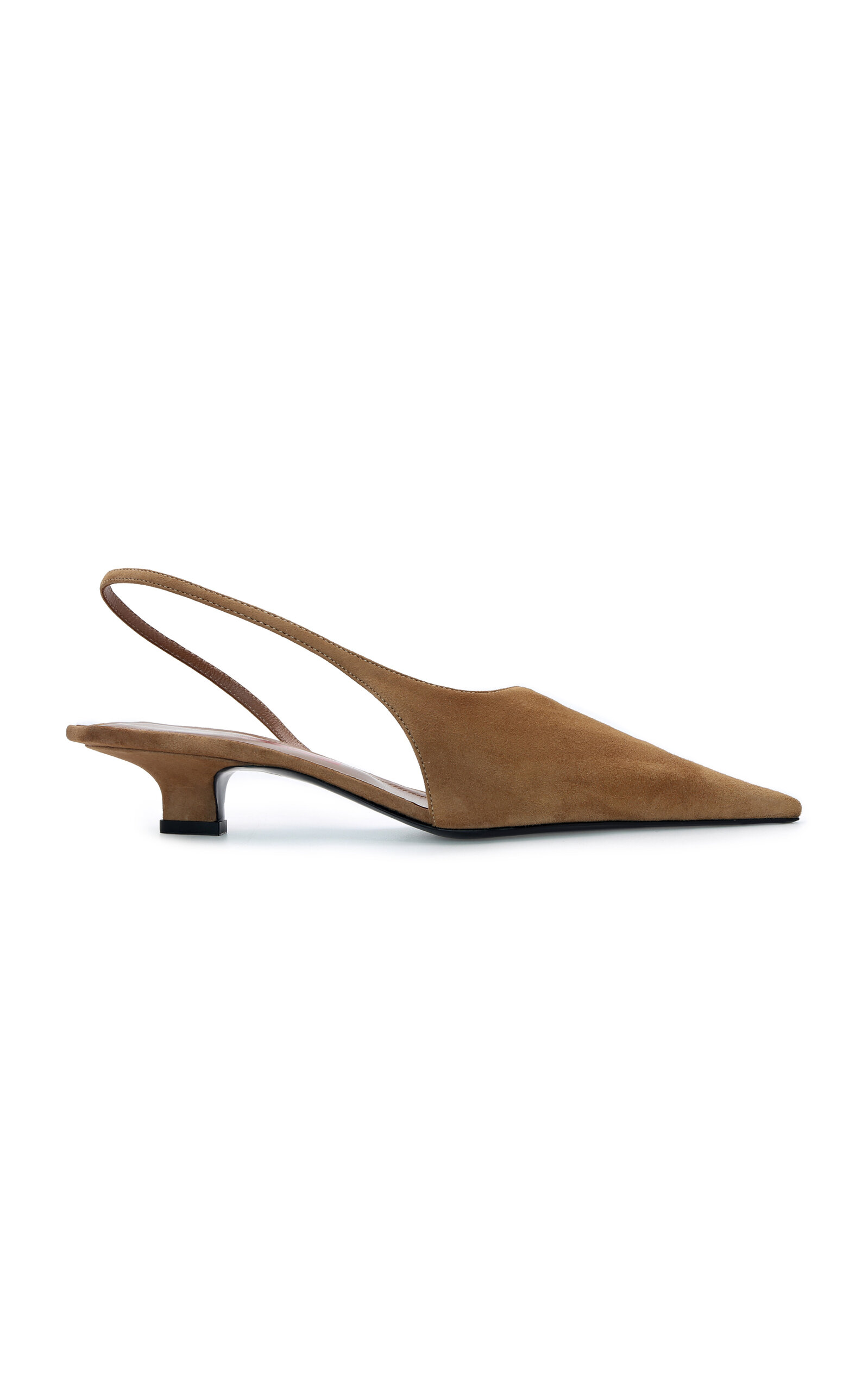 LUCASHEVA Exclusive Aurora Suede Slingback Pumps - Brown