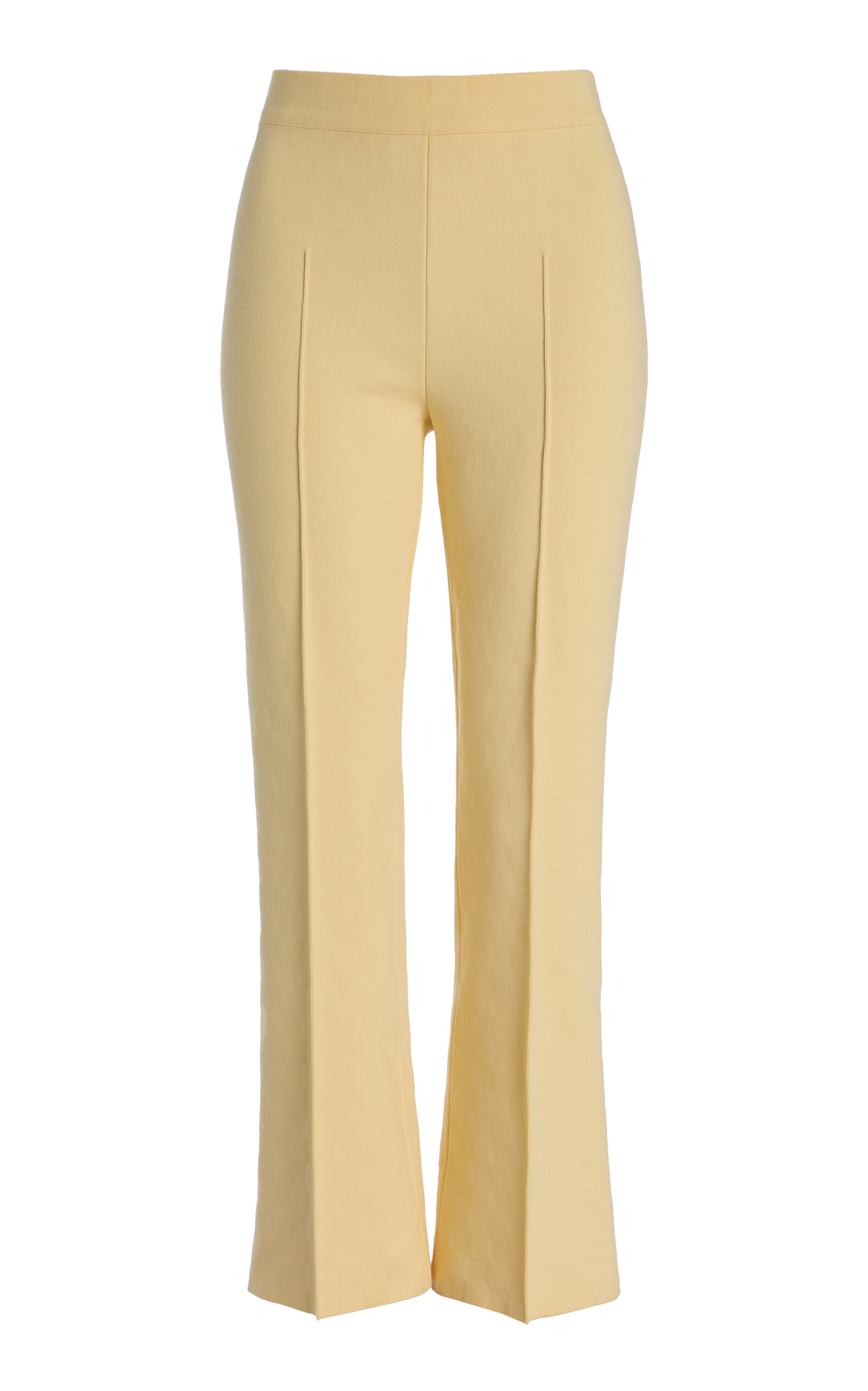 Kick Stretch-Cotton Knit Cropped Pants