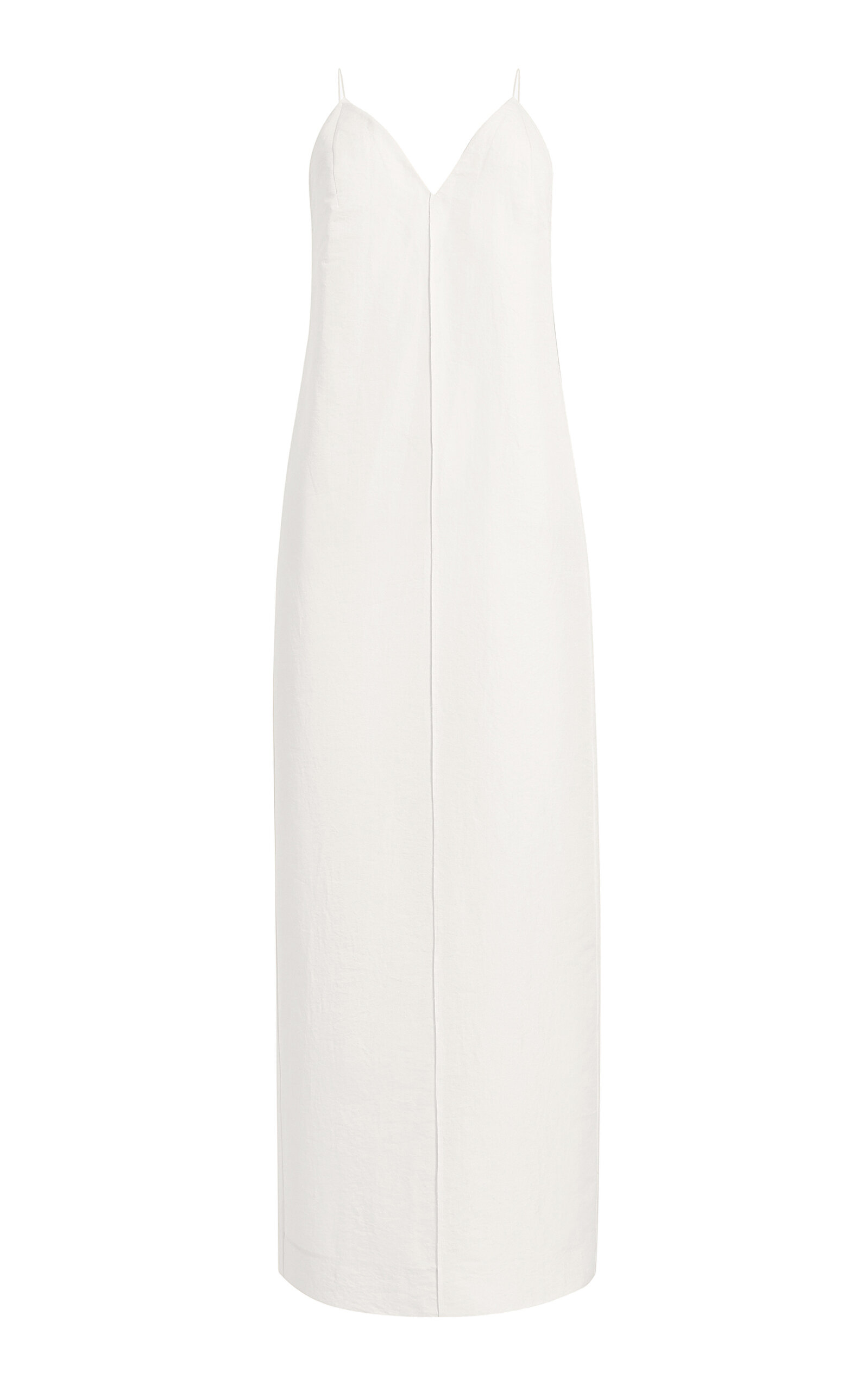 Khaite Tulula Silk-cotton Poplin Maxi Dress In Neutral
