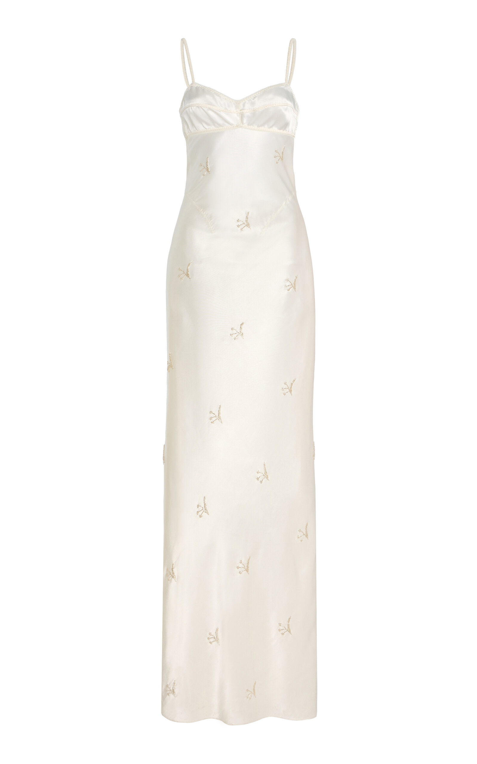 Anna October Exclusive Waterlily Beaded Maxi dress - Ivory - XS