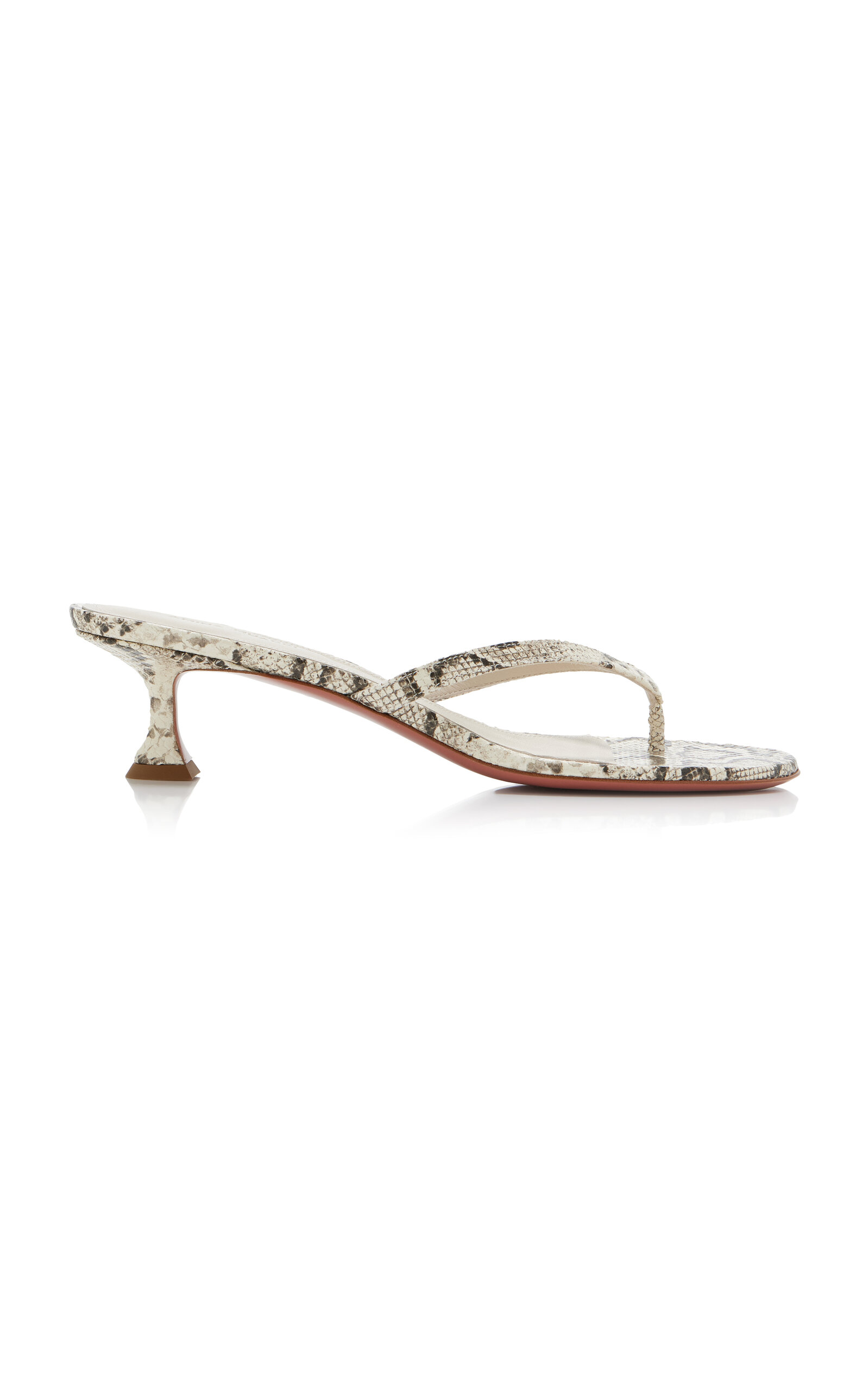 Amina Muaddi Juliette Snake-Effect Leather Sandals - Men's Shoes