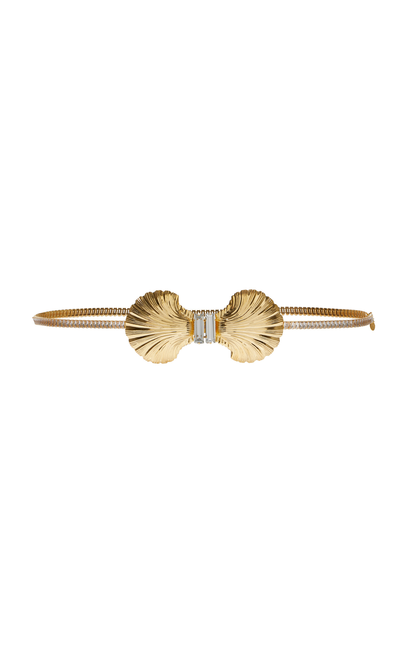 Aquamarine Crystal Gold-Plated Belt