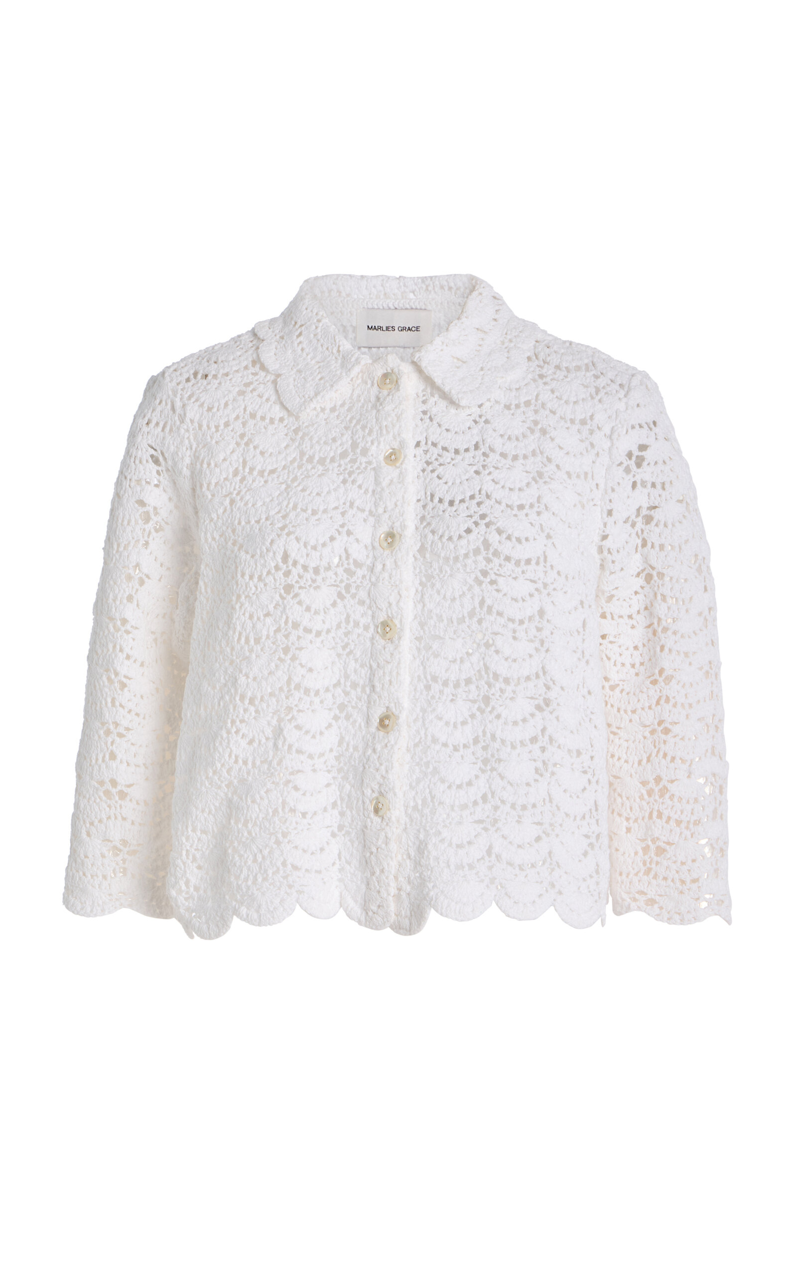Marlies Grace Exclusive Rosamund Crocheted Cotton Jacket - Women's Clothing