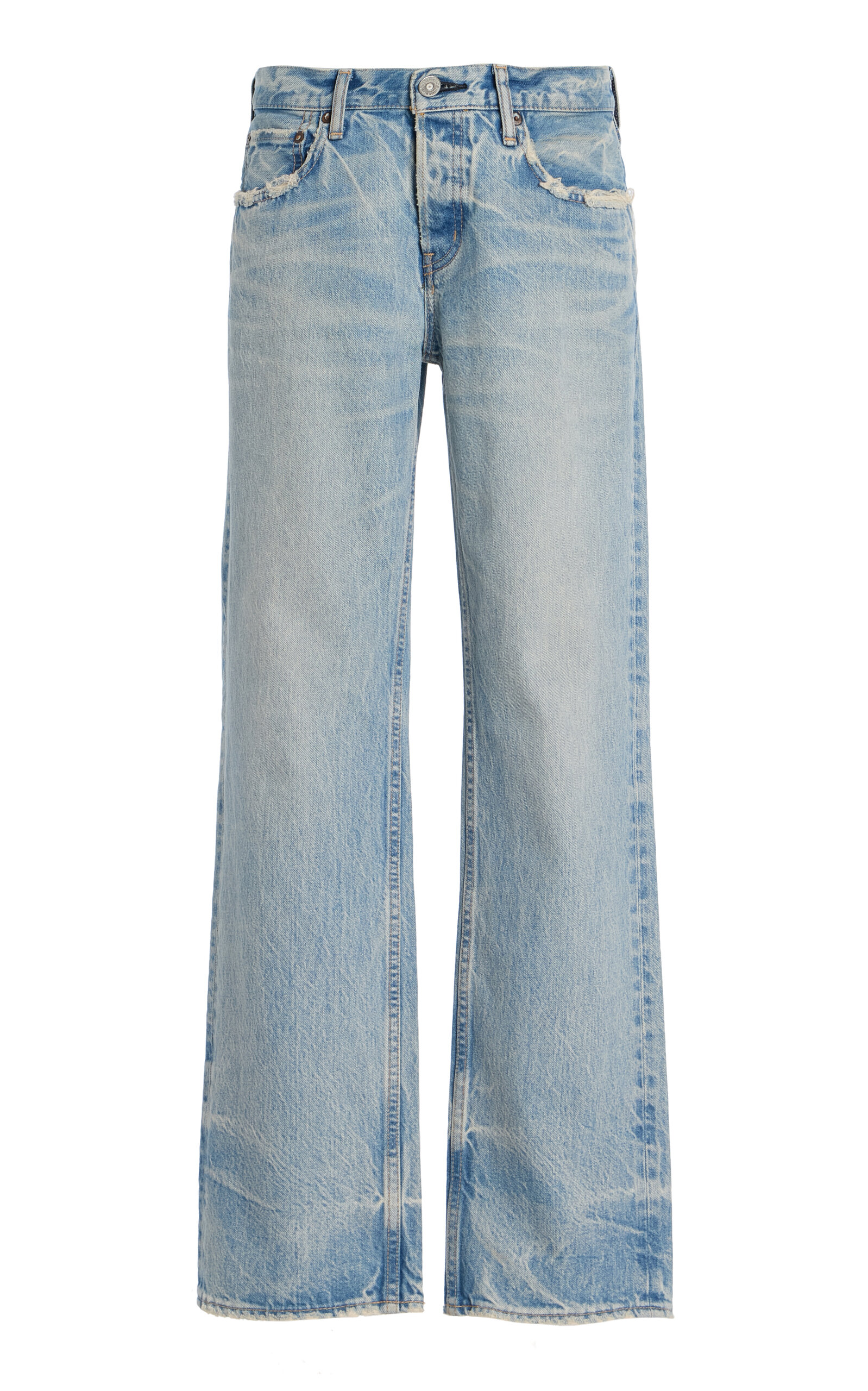 MOUSSY VINTAGE Wildwood Rigid Low-Rise Straight-Leg Jeans